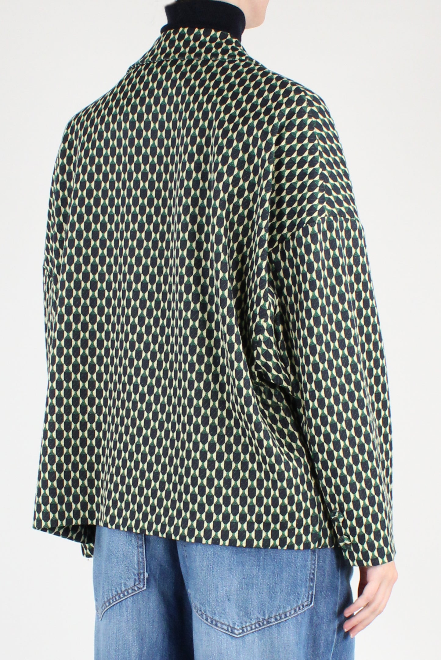 Giacca Monopetto a Fantasia Geometrica