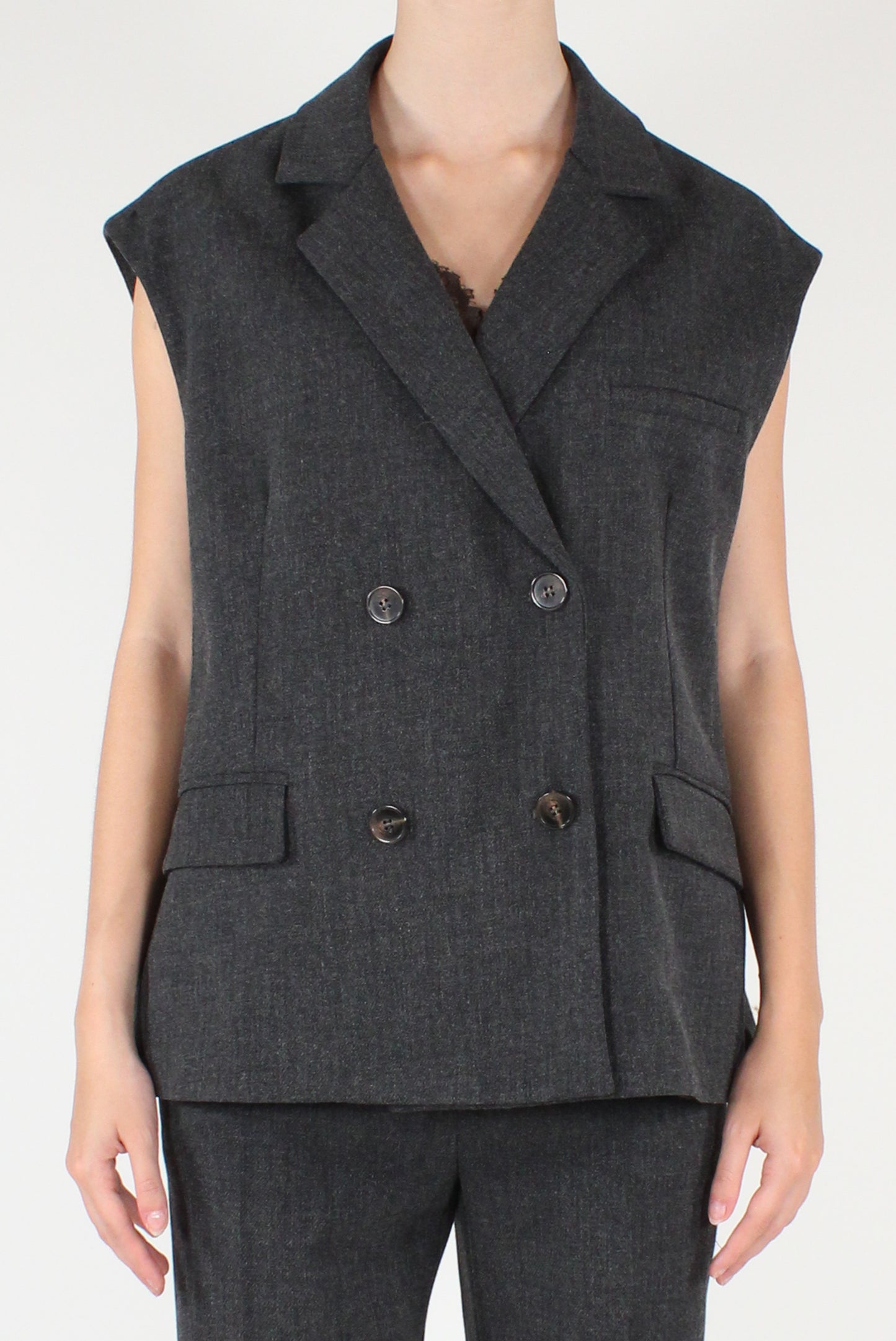 Gilet Doppiopetto Mélange