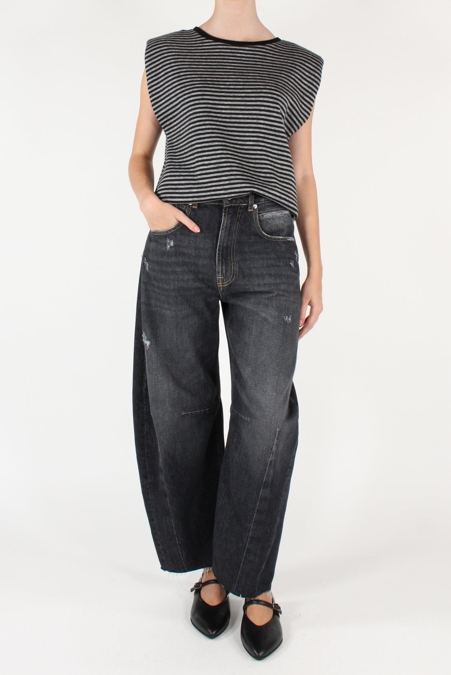 Gilet a Righe con Spalline