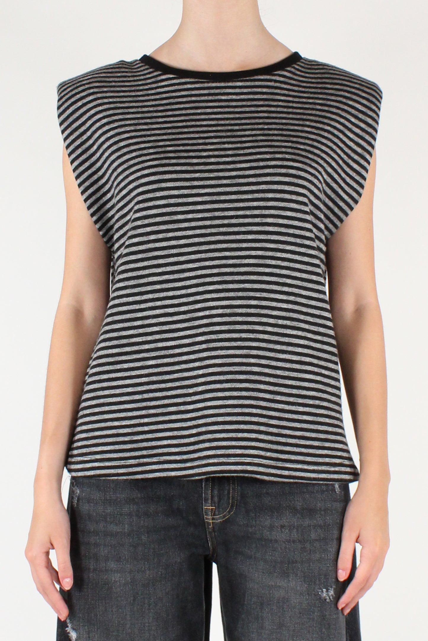 Gilet a Righe con Spalline