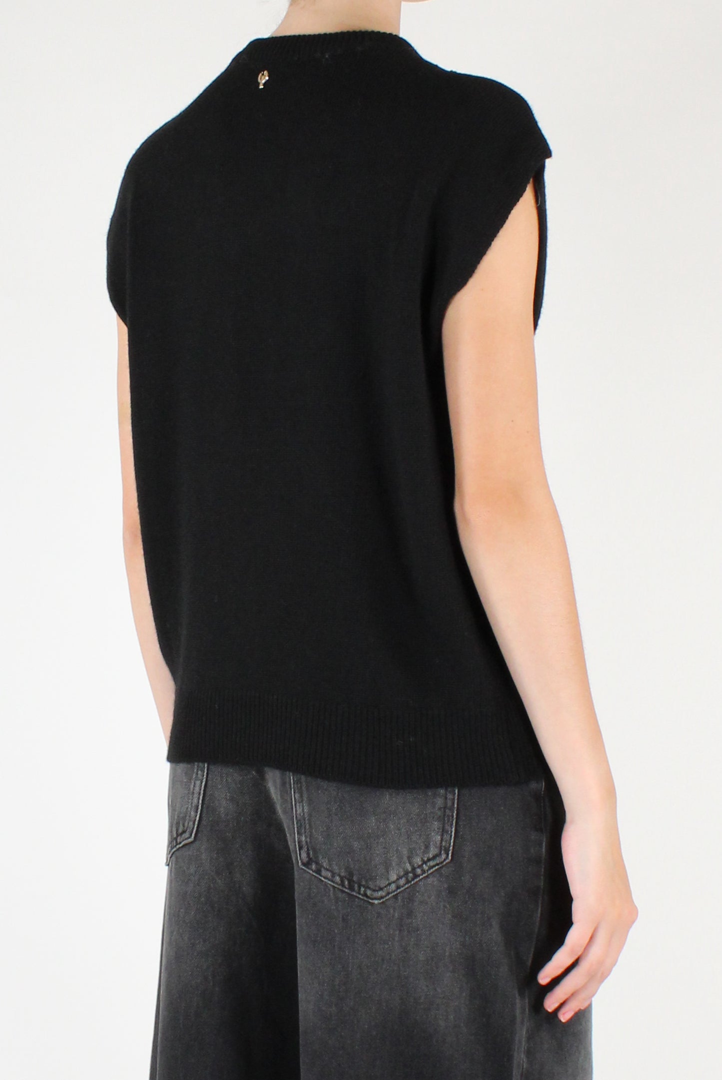 Gilet Ricami Floreali con Perline
