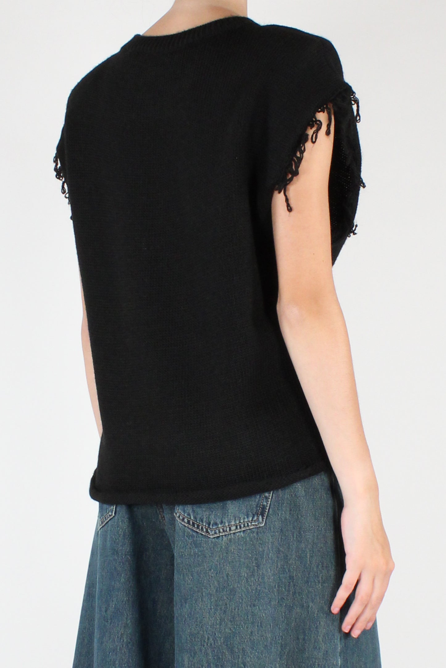 Gilet Girocollo con Bottone