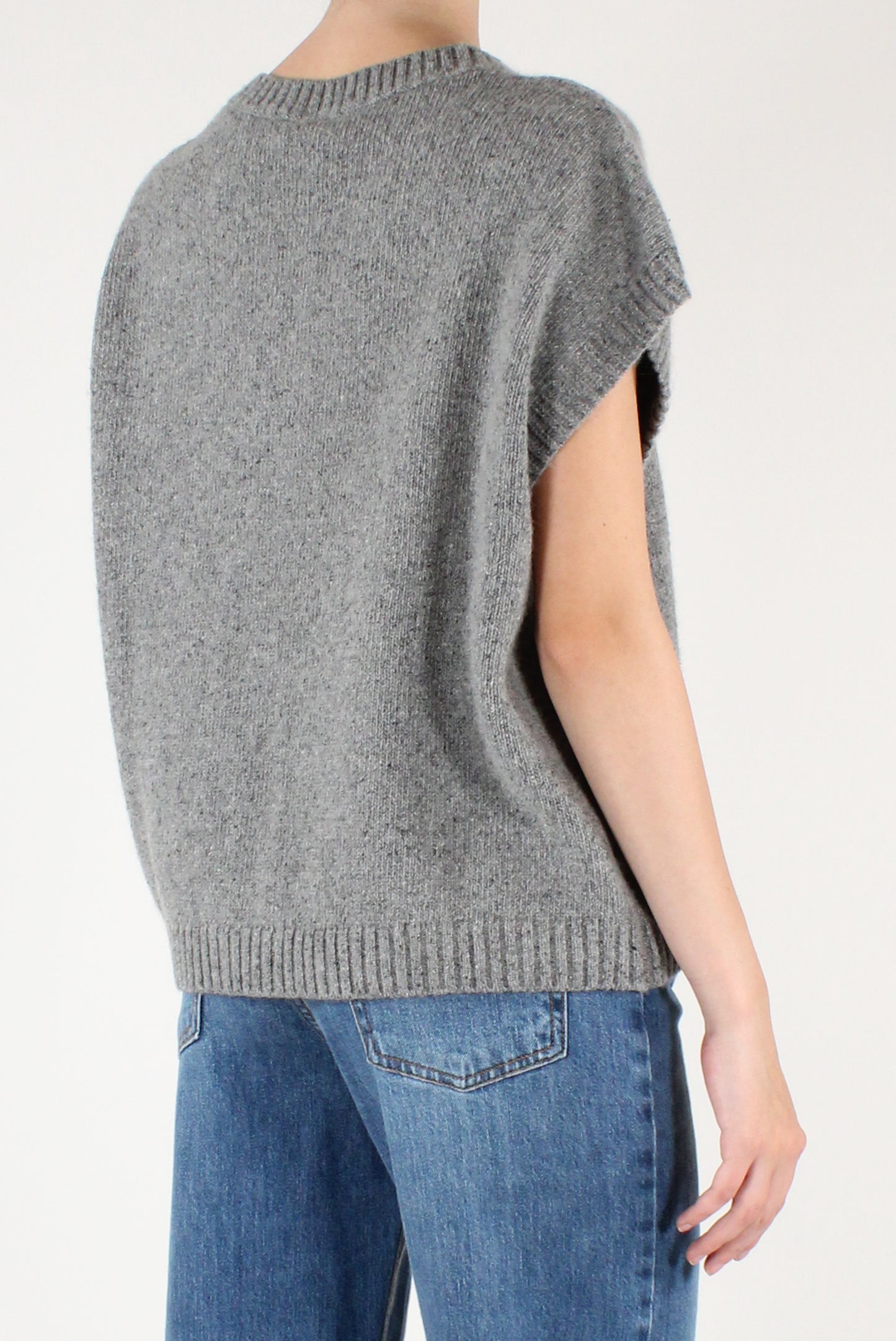 Gilet Misto Lana con Spille