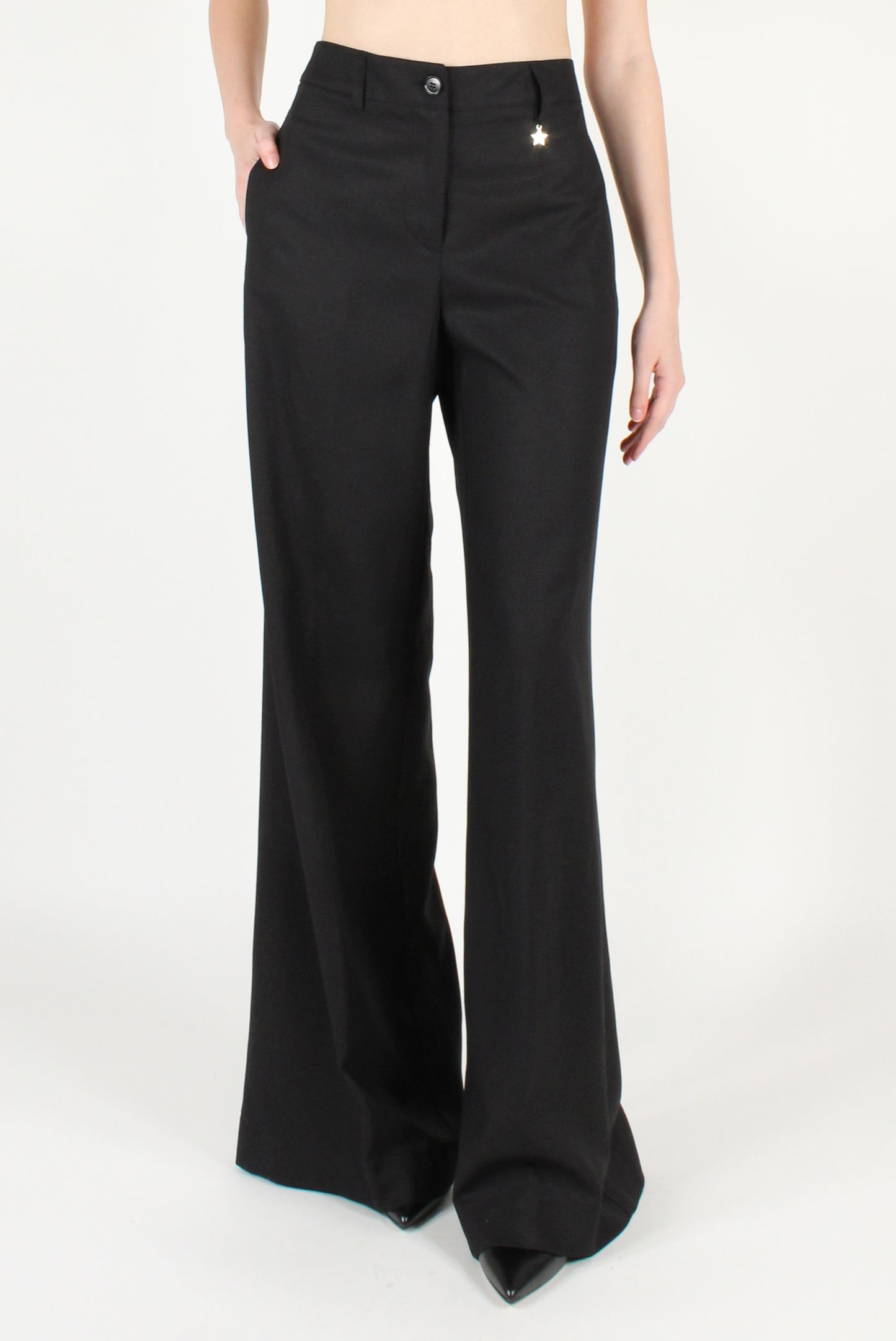 Pantaloni a Palazzo in Misto Viscosa
