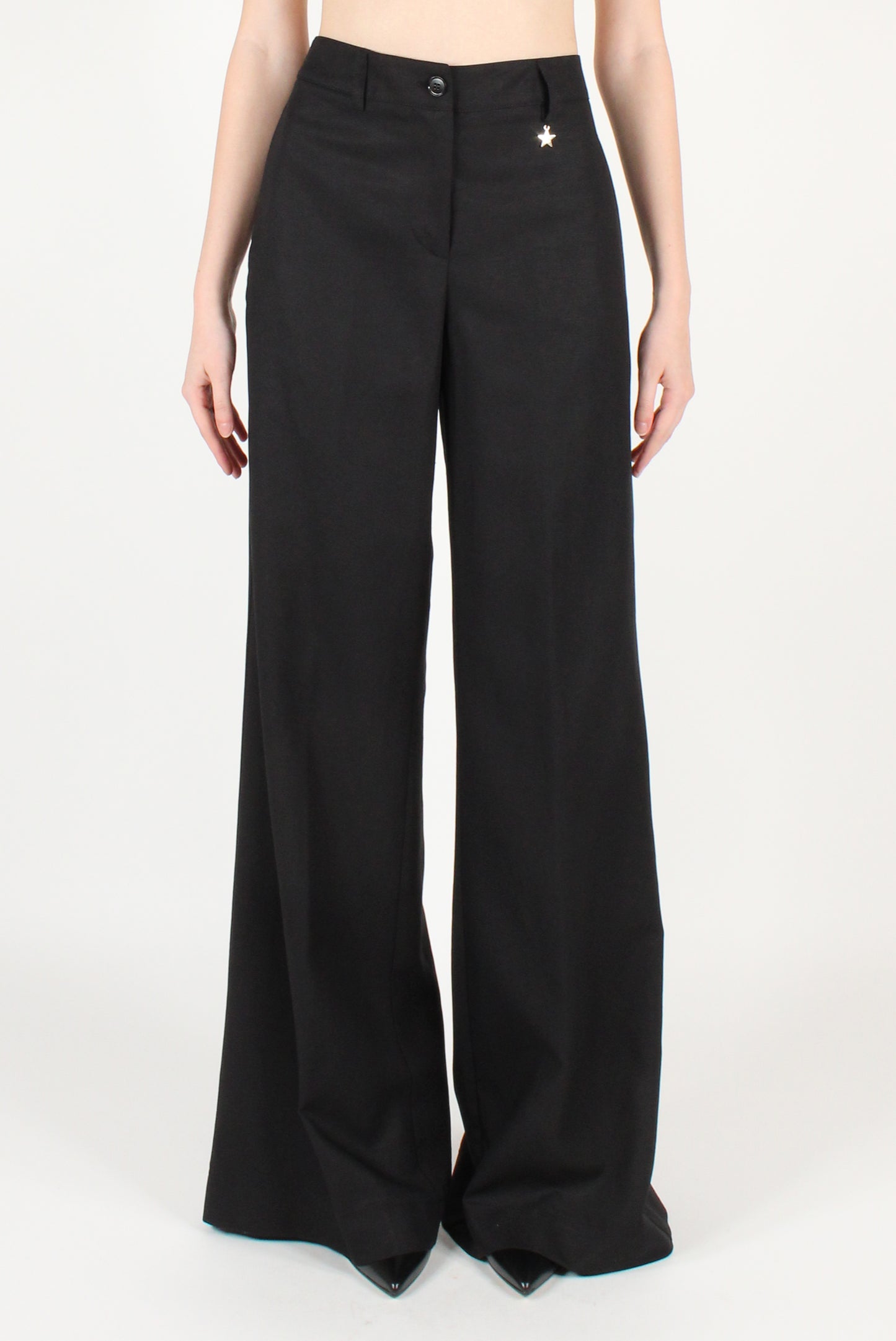 Pantaloni a Palazzo in Misto Viscosa