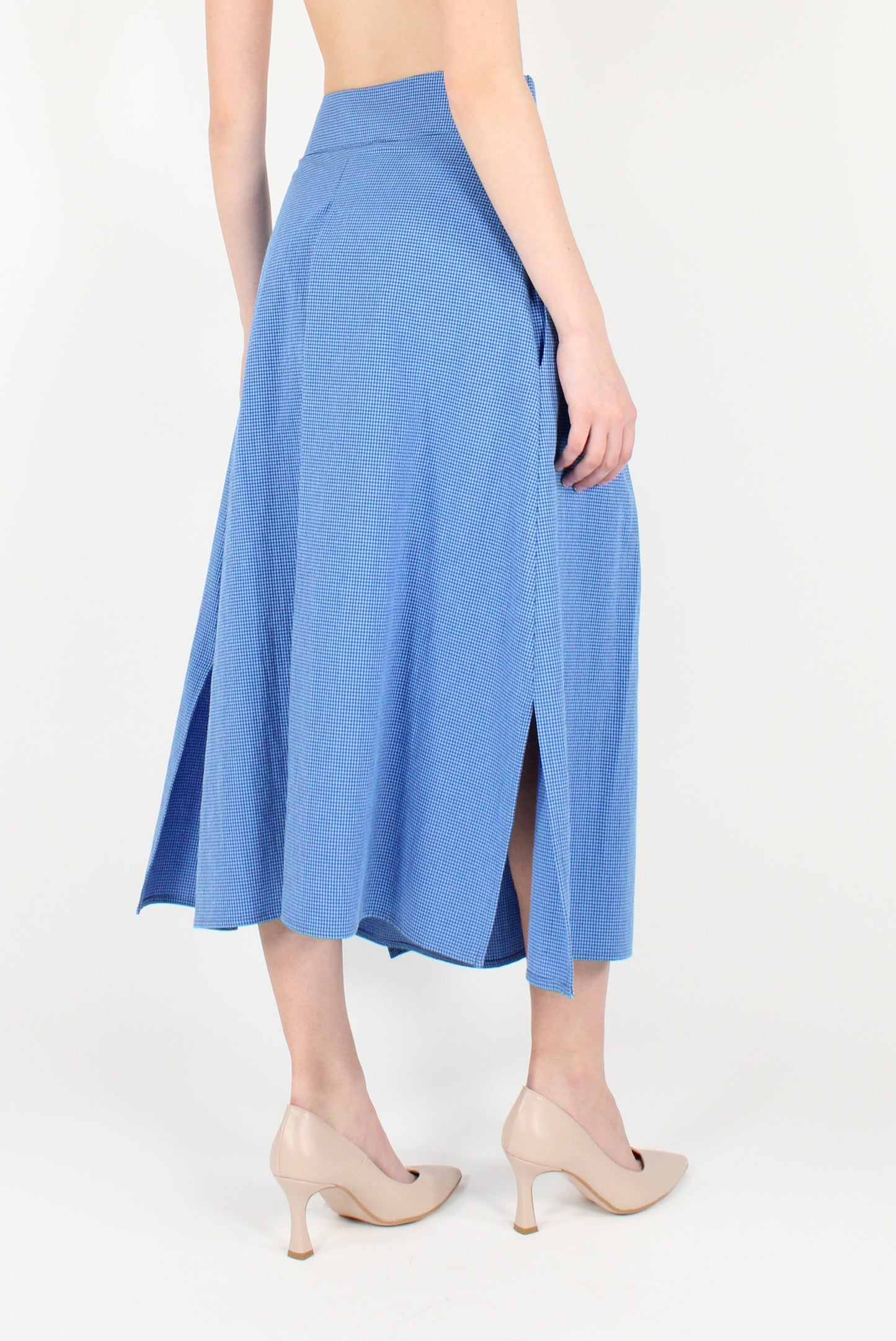 Micro Vichy Wrap Skirt