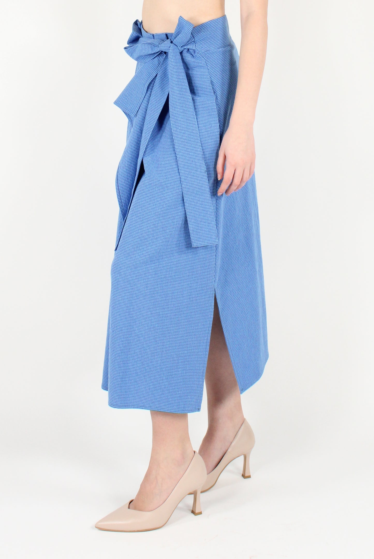 Micro Vichy Wrap Skirt