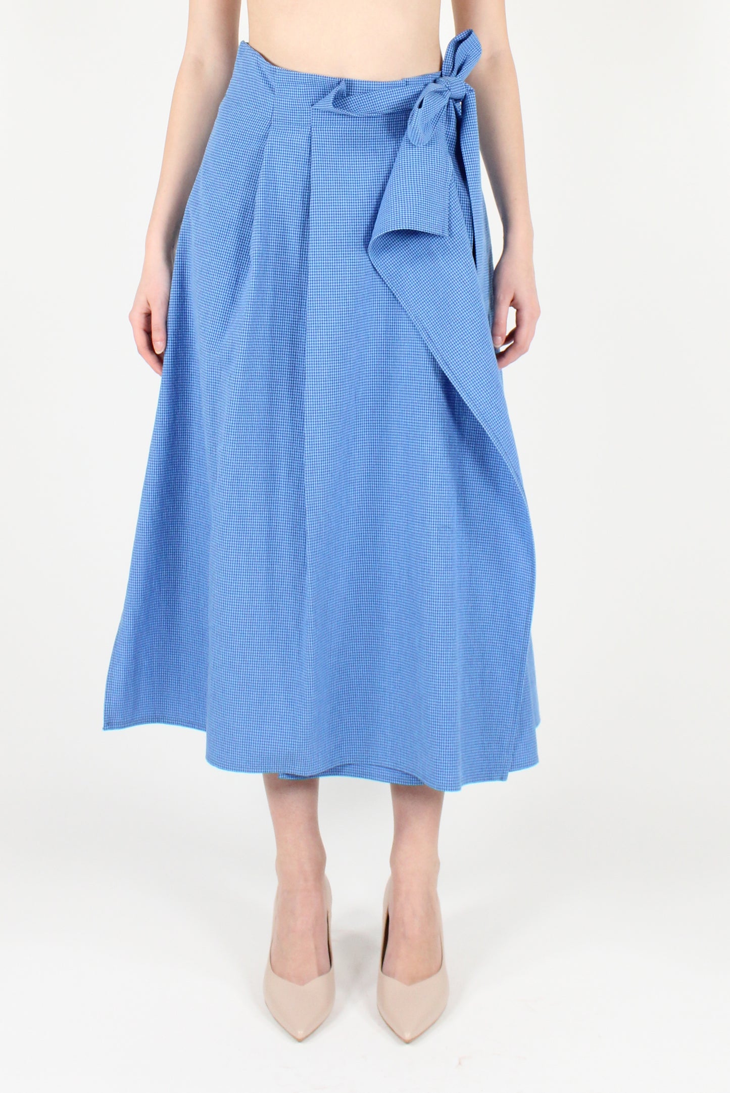 Micro Vichy Wrap Skirt