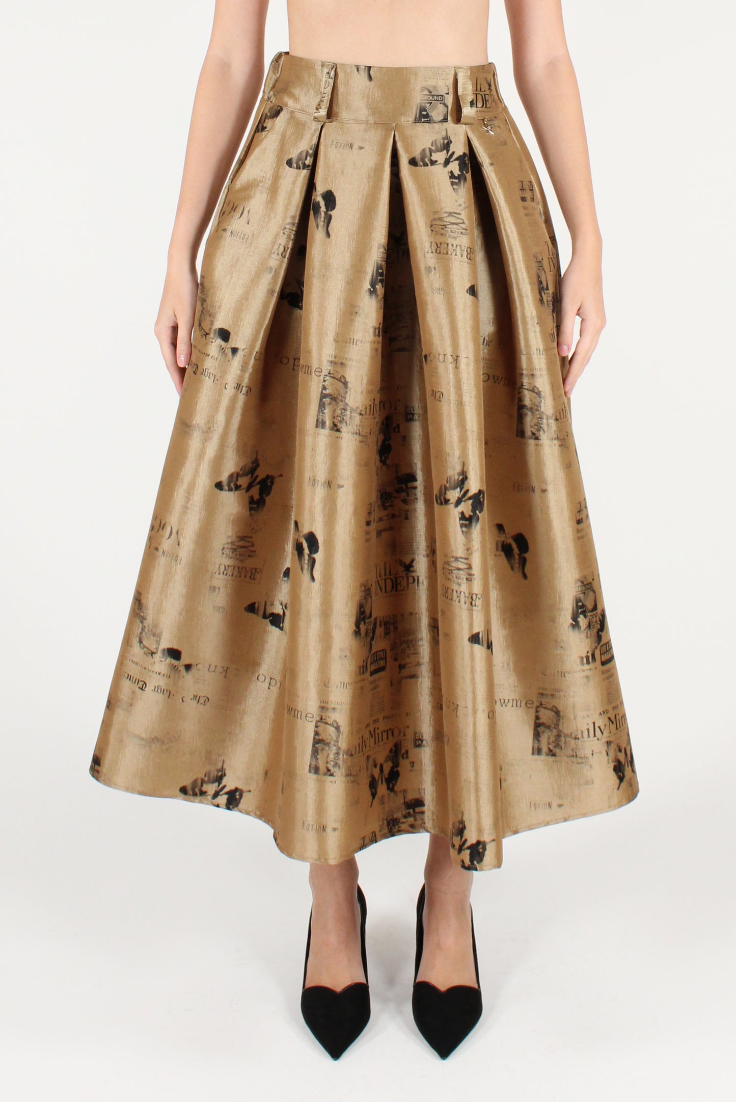 Gonna a Ruota Stampa Fantasia Giornali