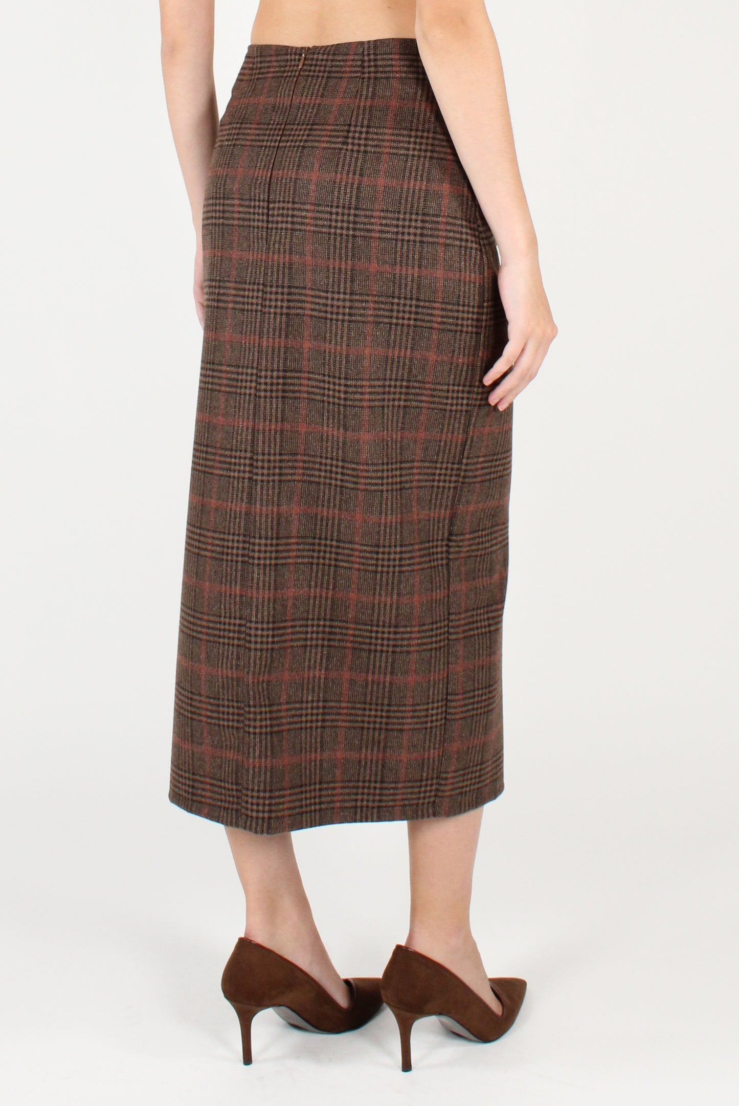 Gonna Midi a Tubino in Tartan