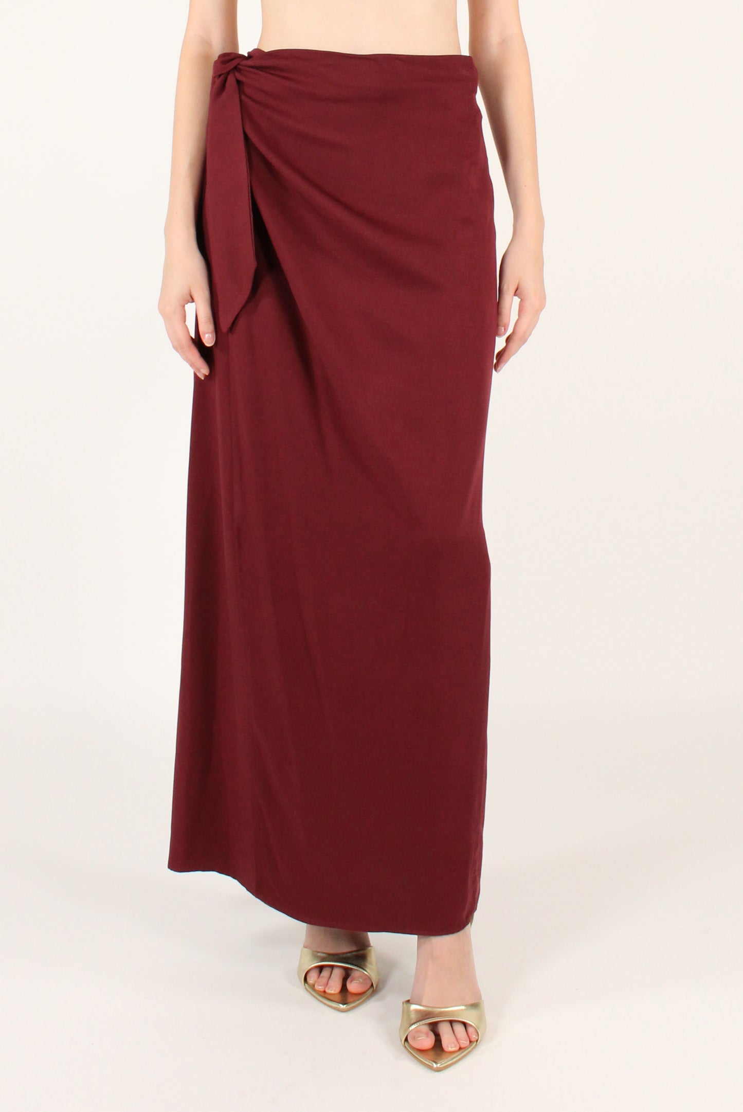 Long Plain Pareo Skirt