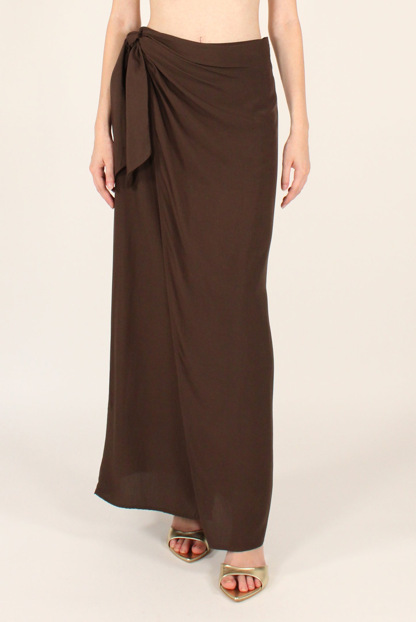 Long Plain Pareo Skirt