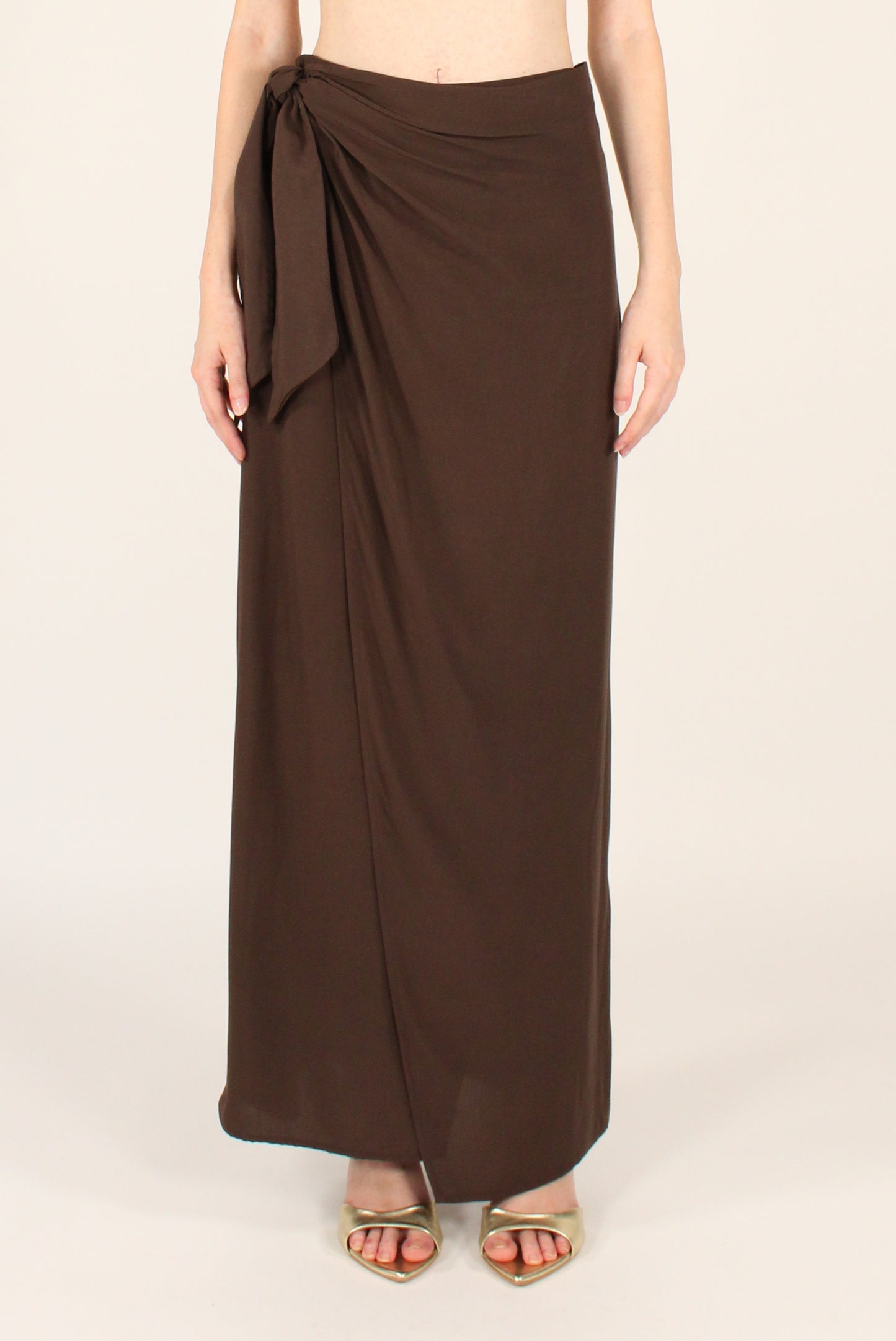 Long Plain Pareo Skirt