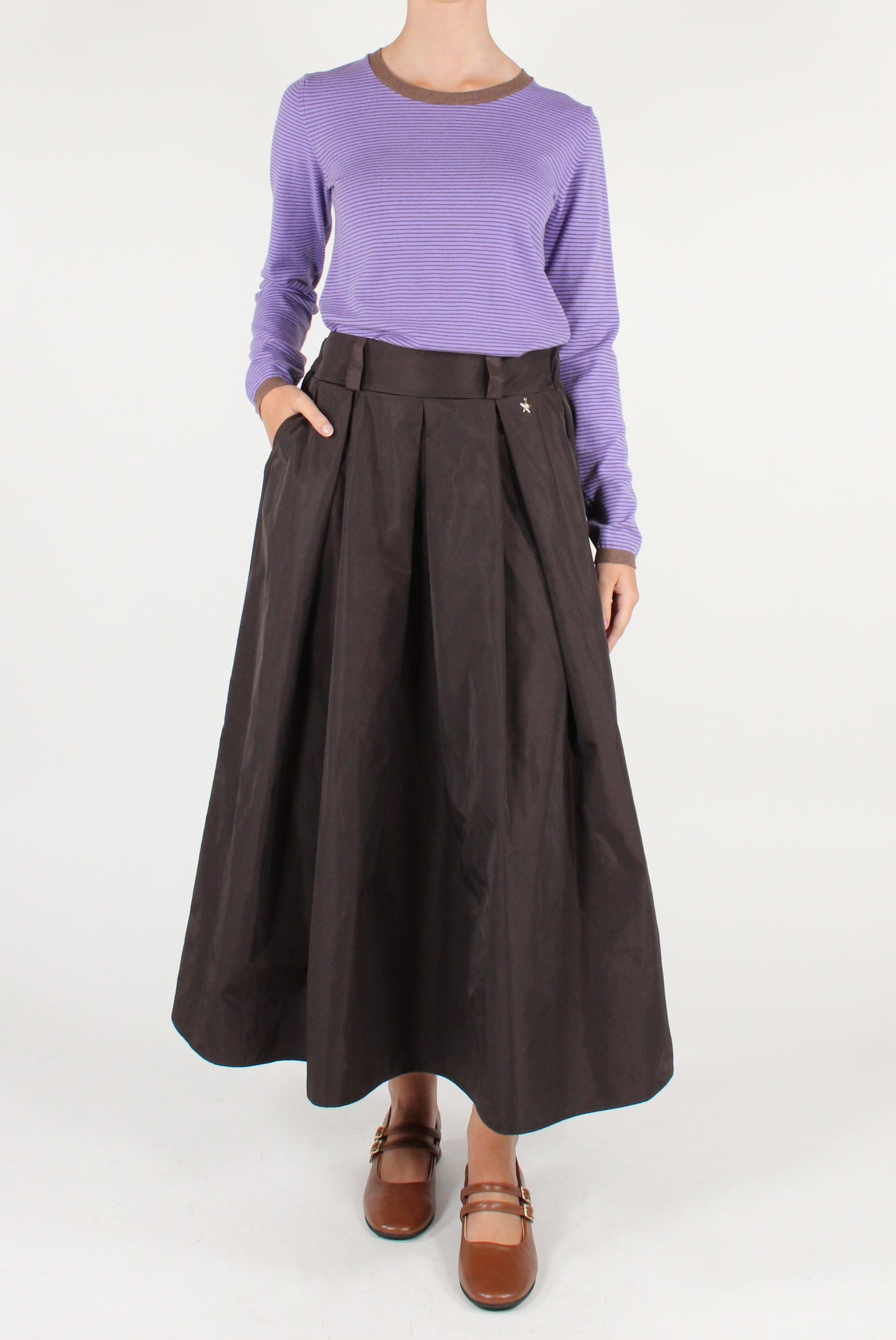 Circle Skirt with Pleats