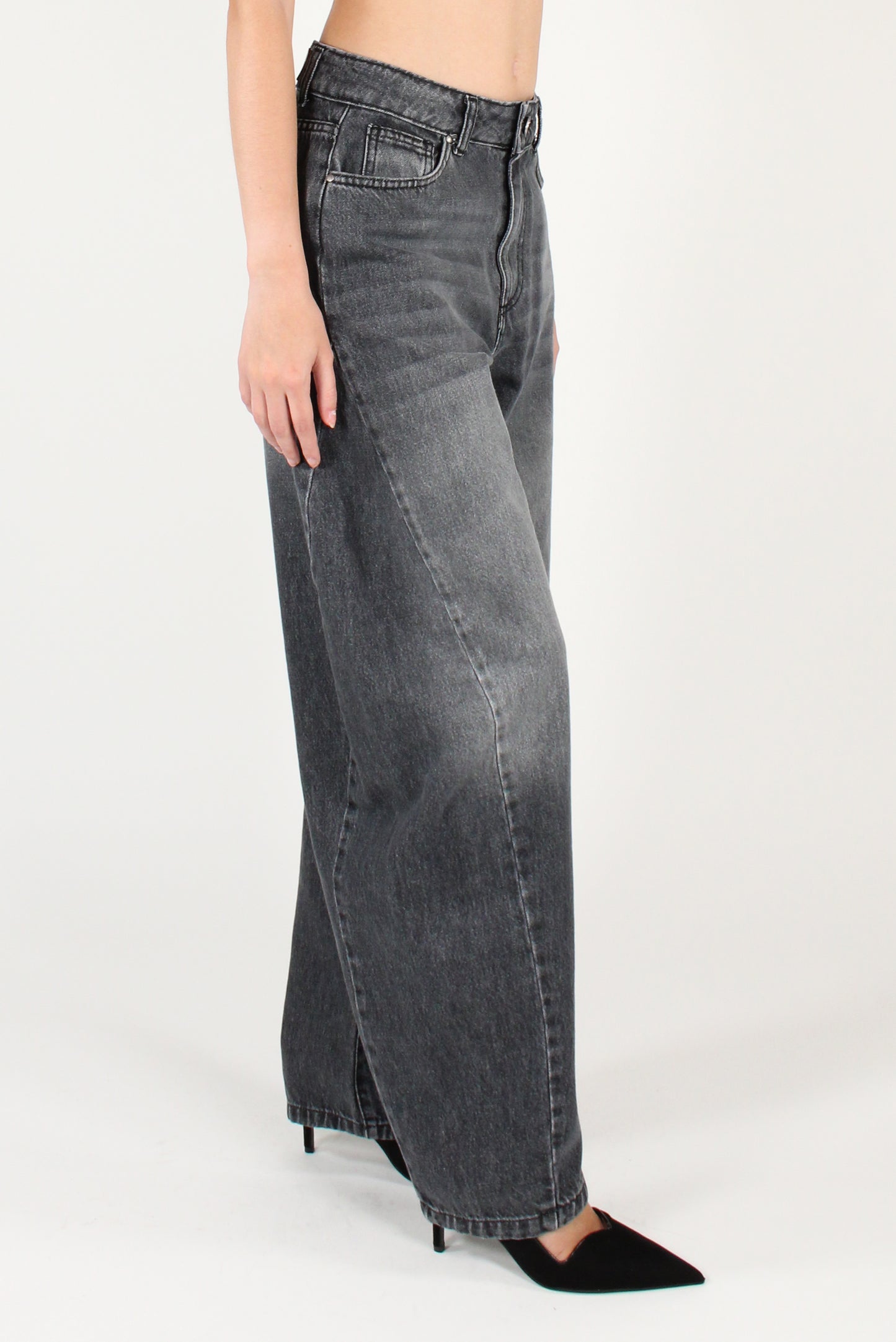 Jeans Balloon Banana con Cuciture