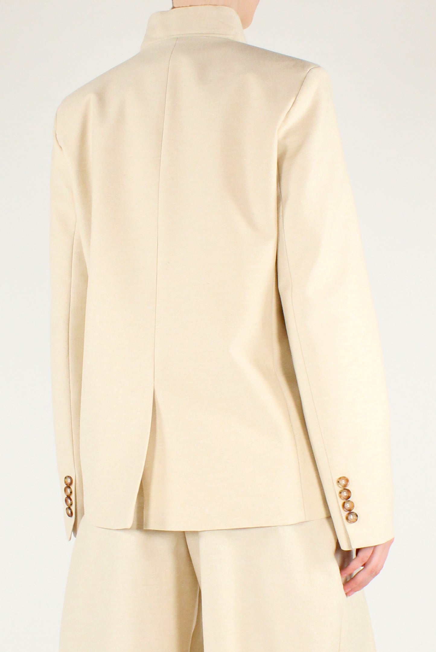 Double-Breasted Blazer with Toggles