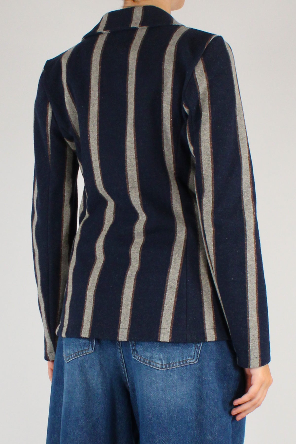 Blazer a Righe con Lurex
