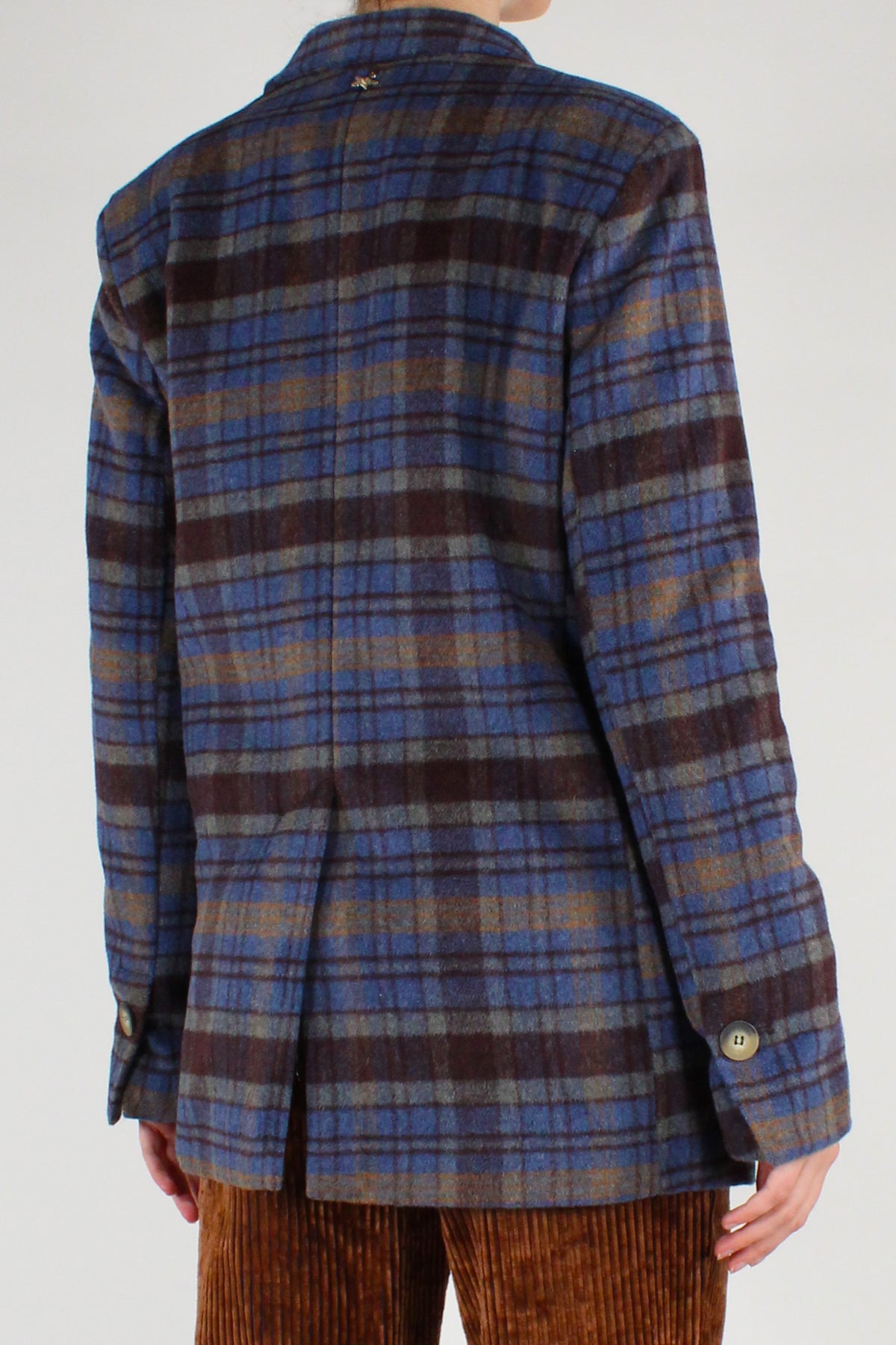 Giacca Doppiopetto Fantasia Tartan