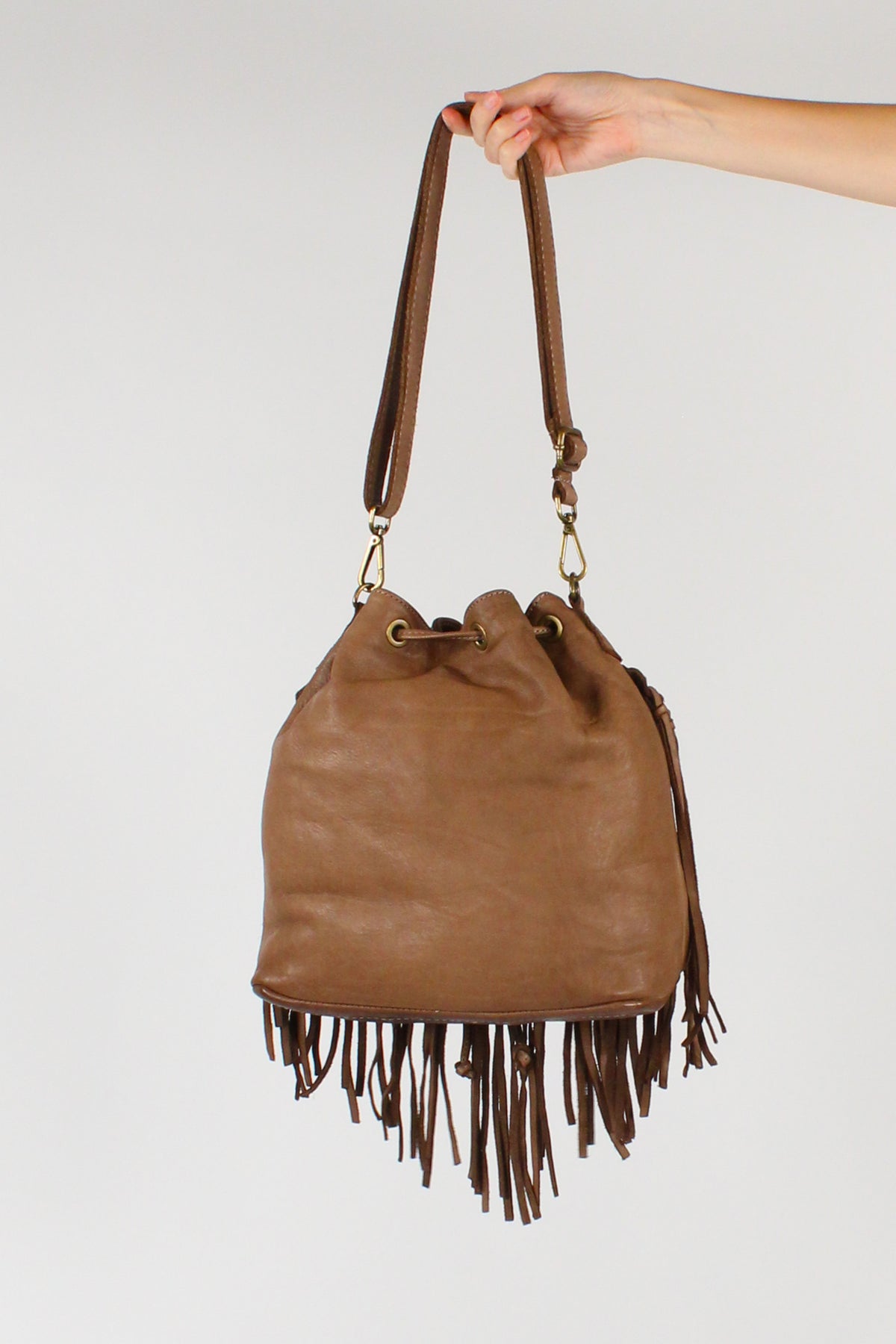 Borsa a Secchiello con Frange