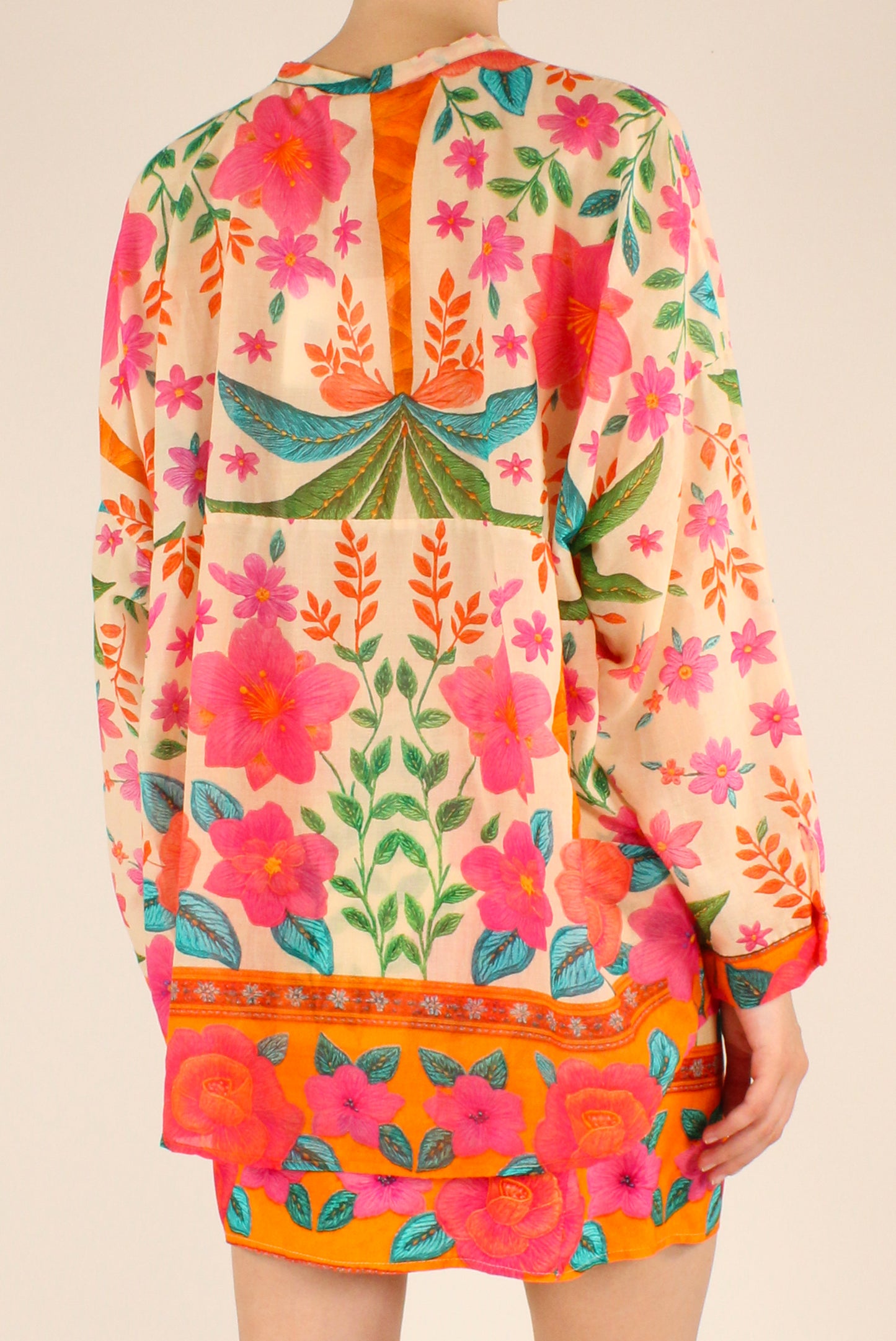 Camicia Stampa Fantasia Floreale con Palme