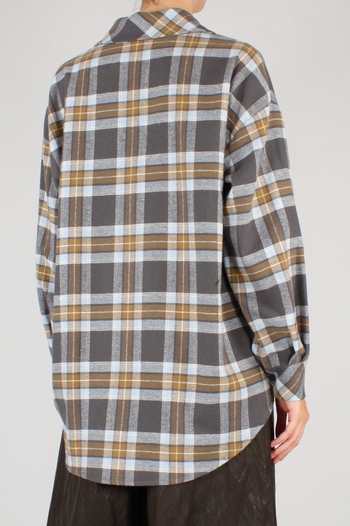 Camicia Over Stampa Tartan in Flanella di Cotone