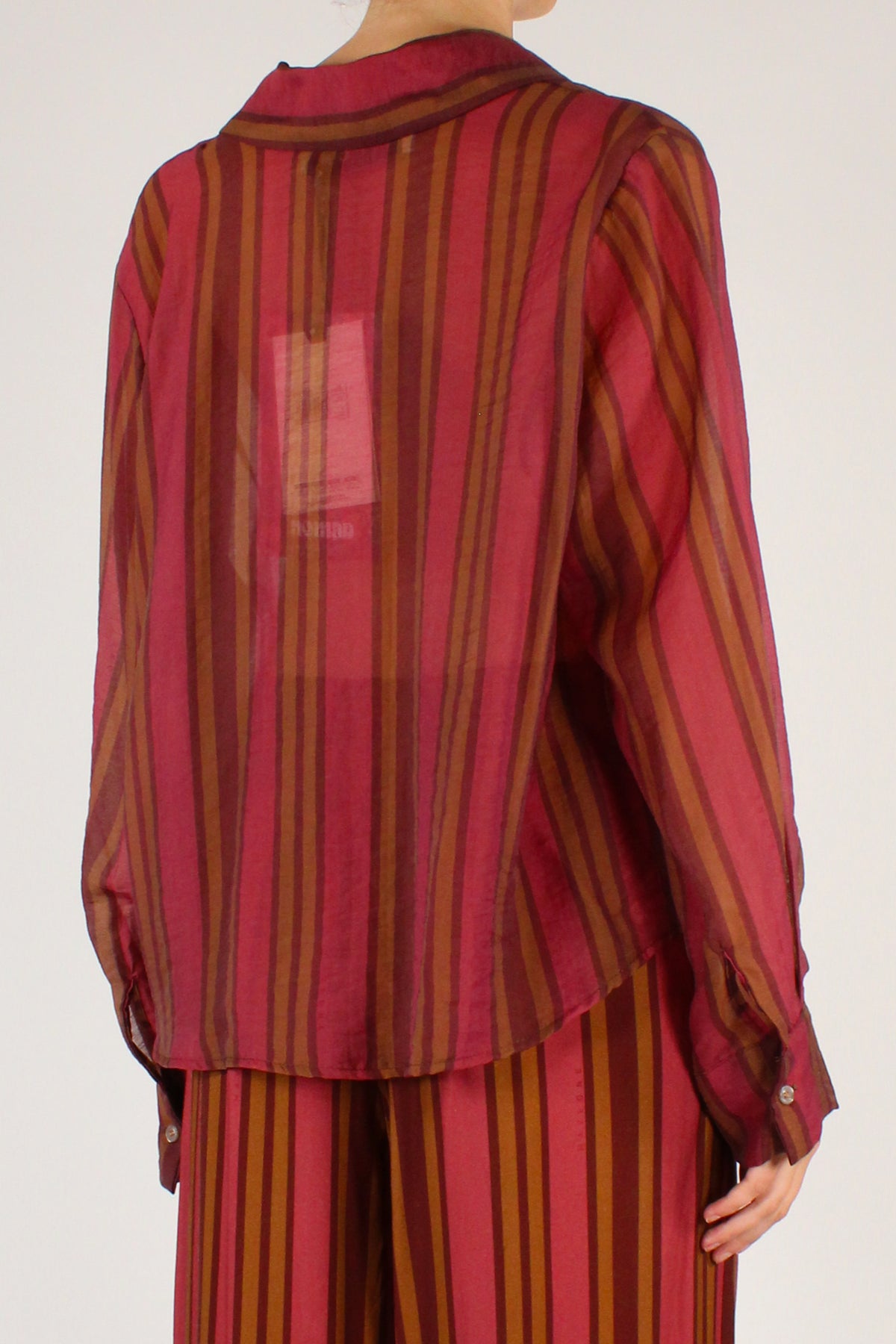 Camicia a Righe Multicolore Bordeaux