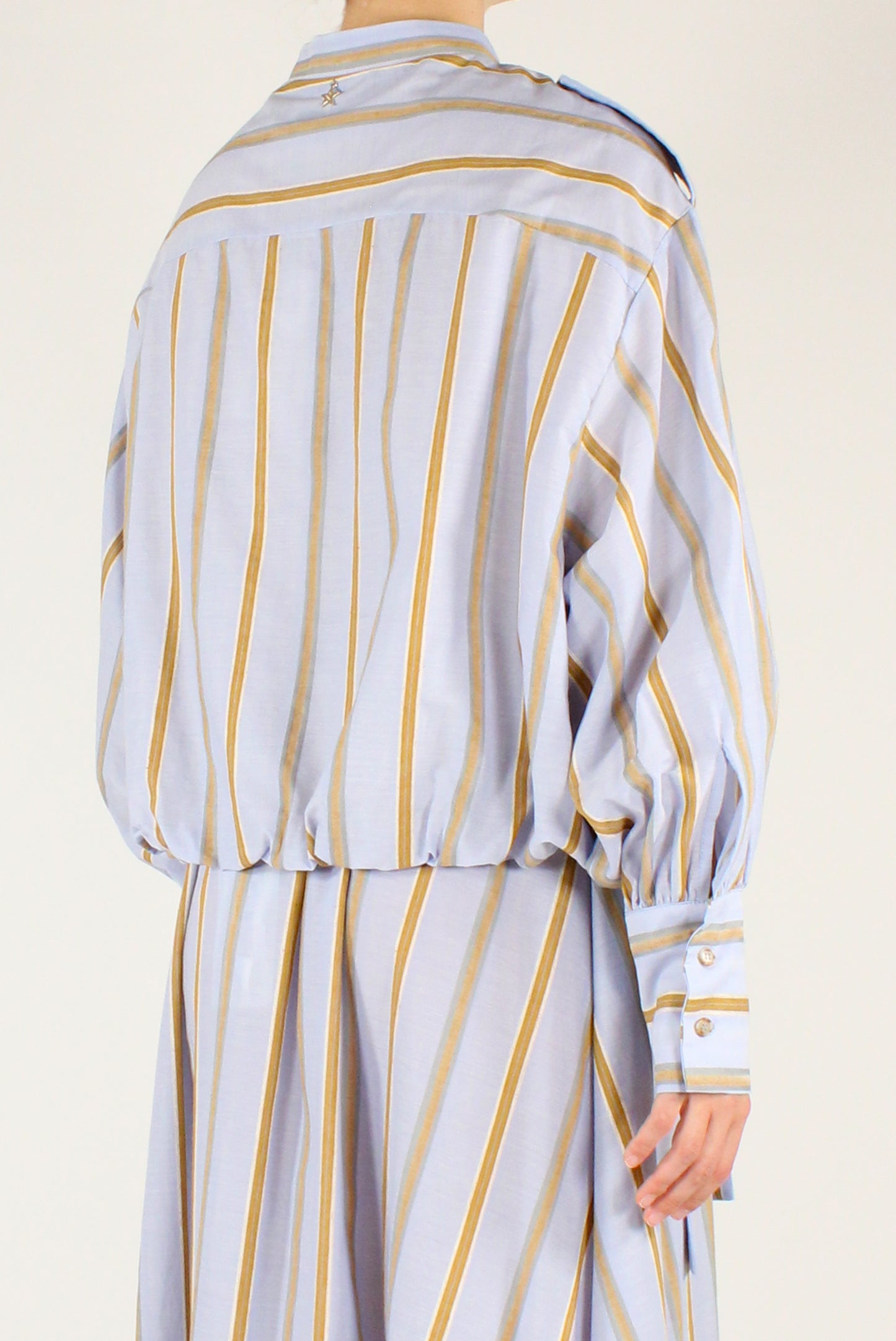 Camicia a Righe in Cotone e Lino