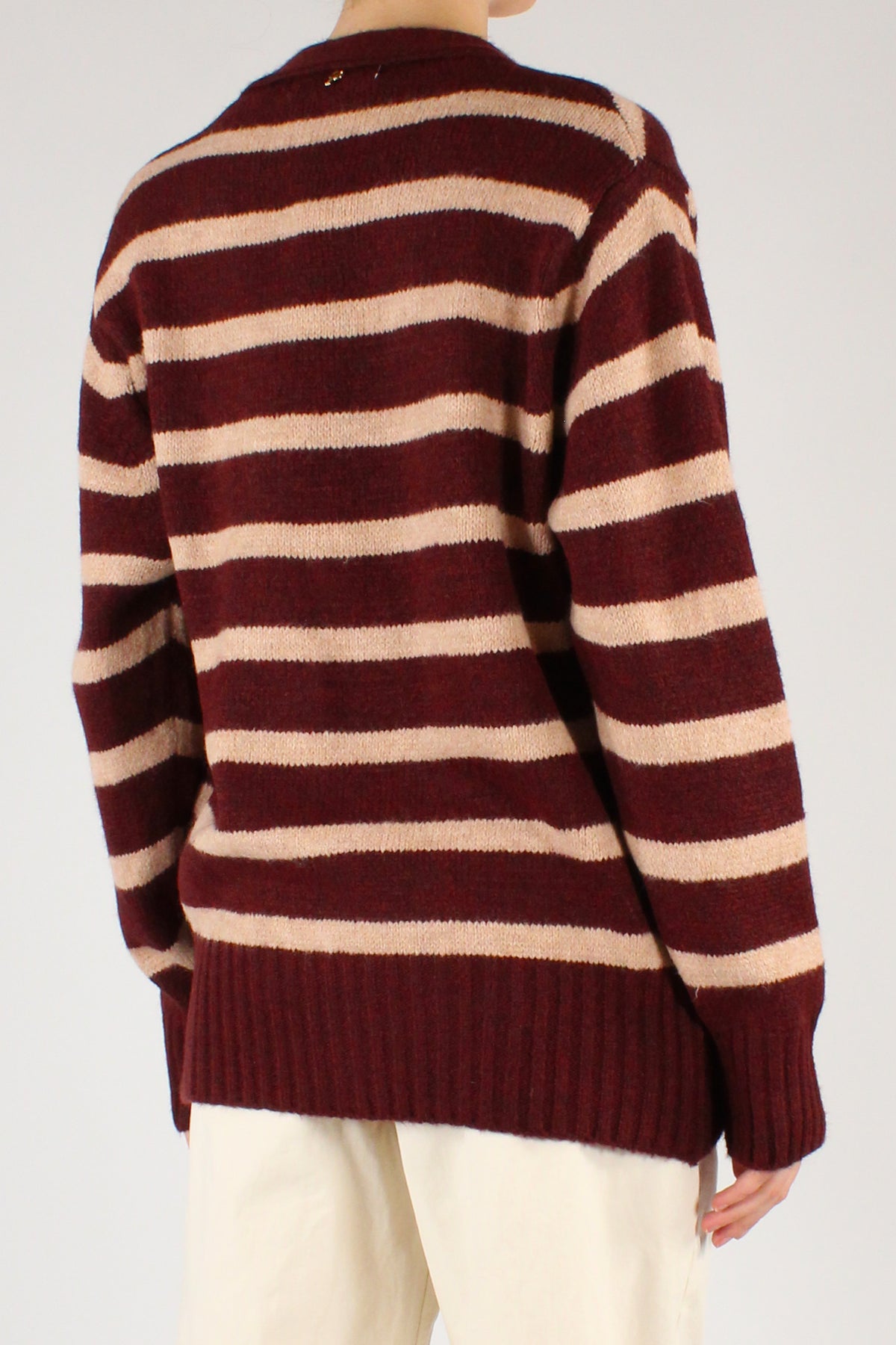 Striped Oversized Cardigan