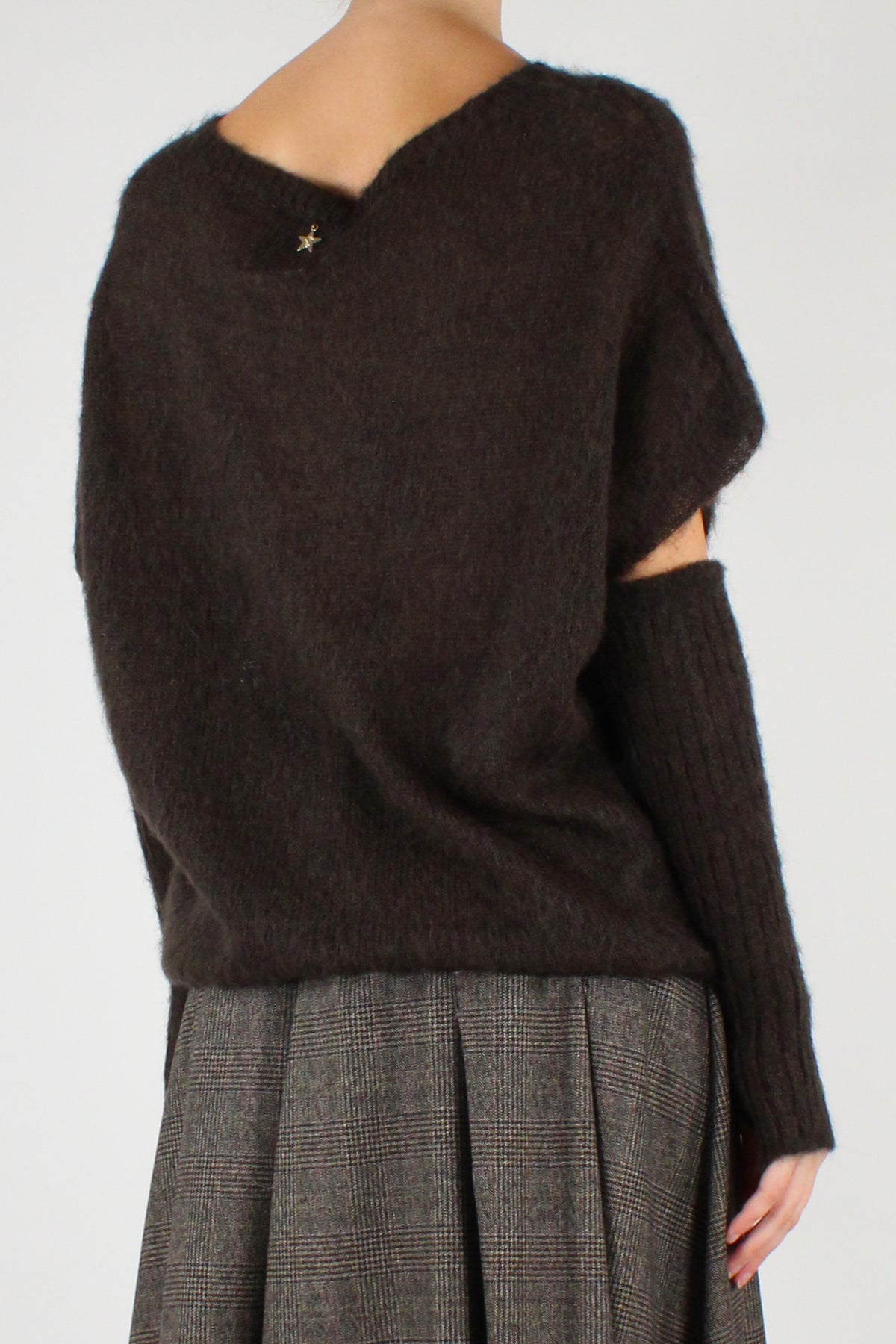 Gilet Misto Mohair con Manicotti