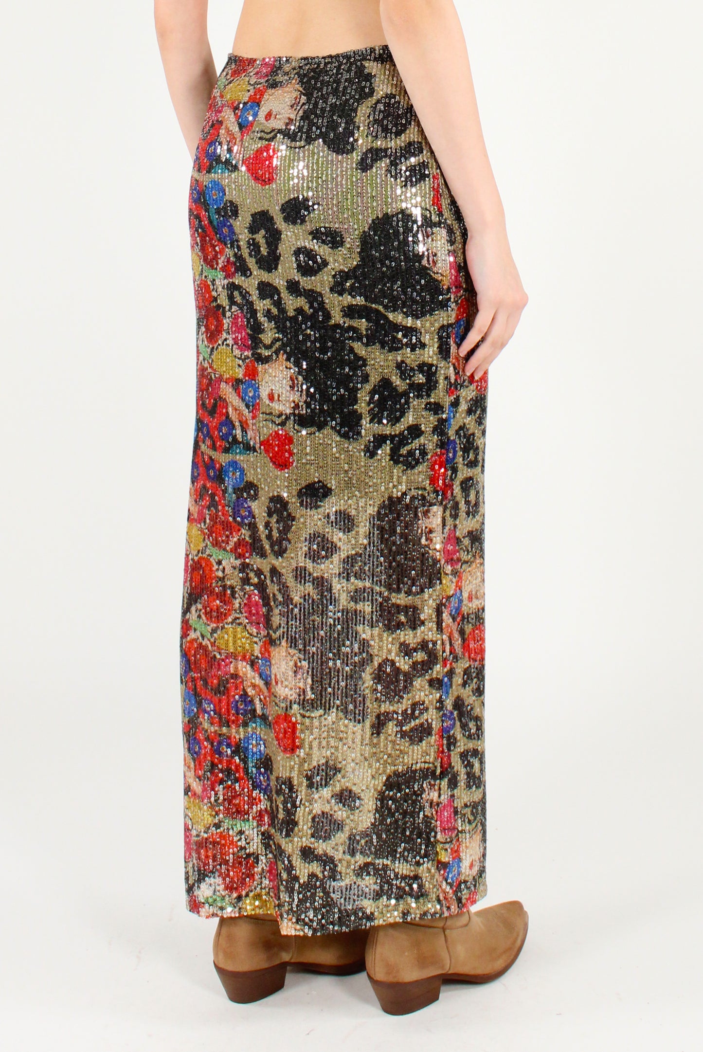 Gonna Fantasia Animalier con Paillettes