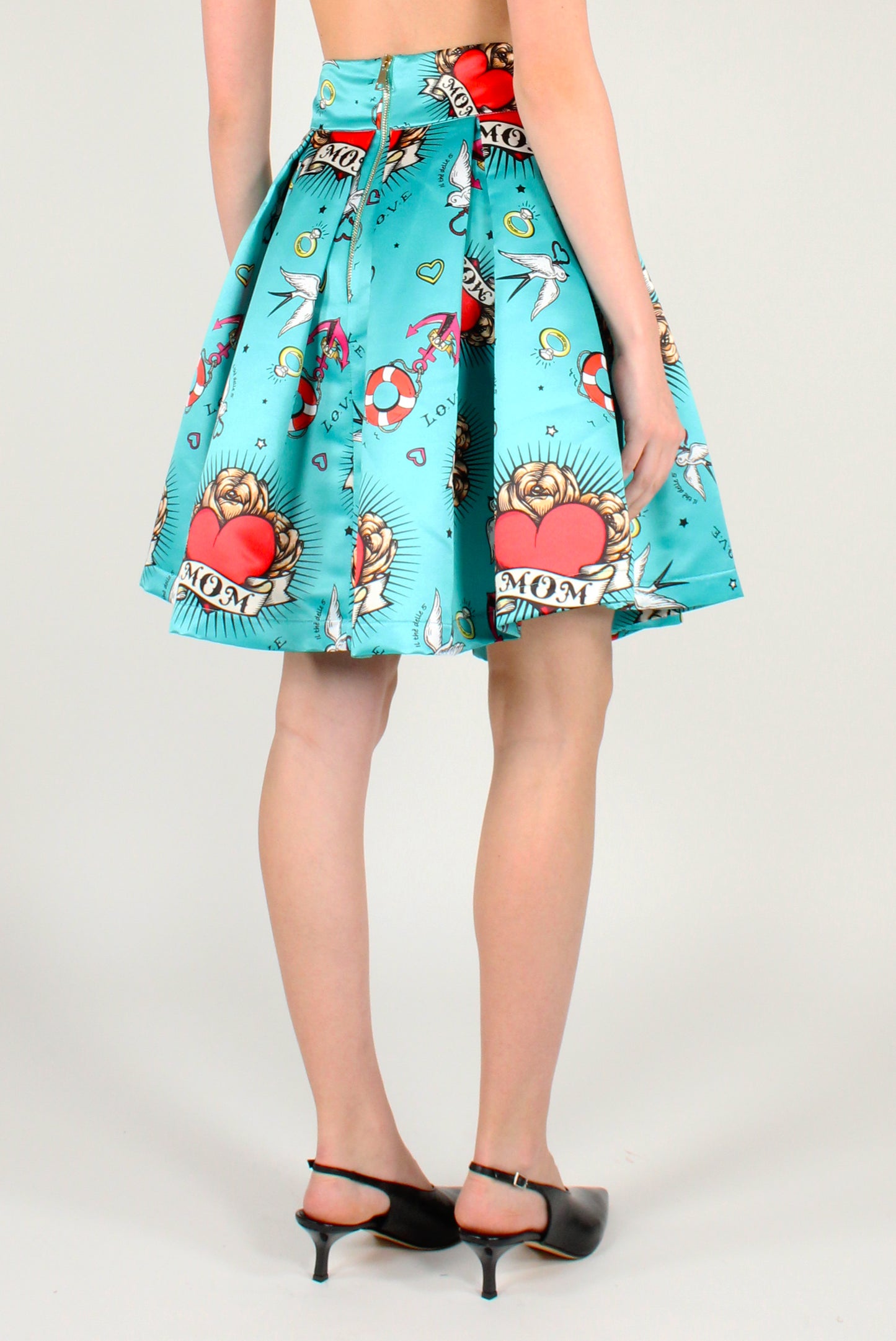 Gonna Corta a Palloncino Stampa Tattoo