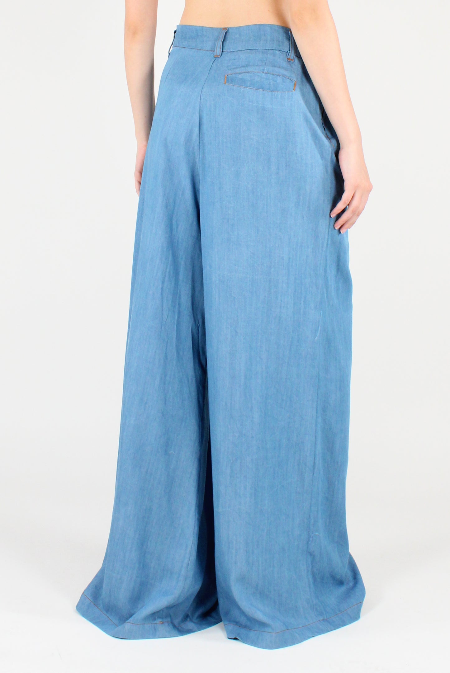 Draped Lyocell Jeans