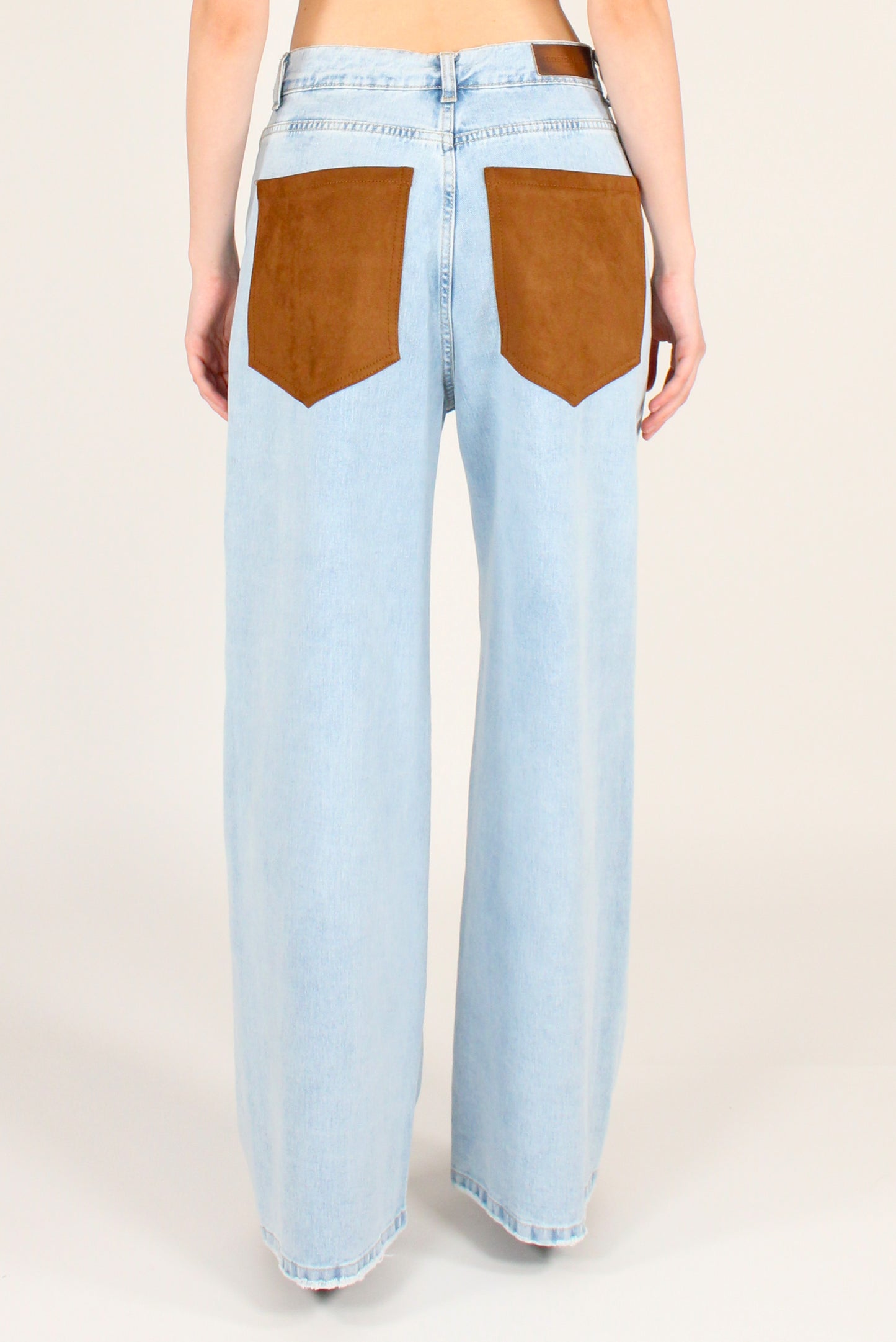 Jeans Slouchy Tasche in Ecopelle