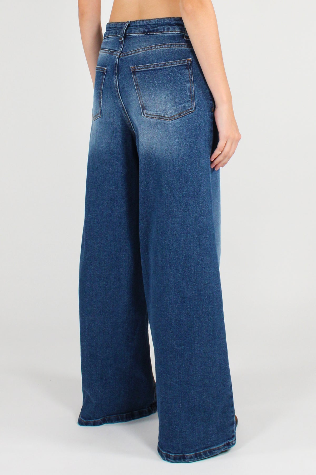 Jeans Vita Bassa Effetto Slavato