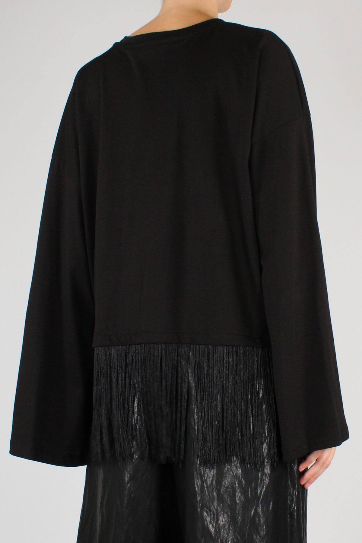 T-Shirt Over con Frange
