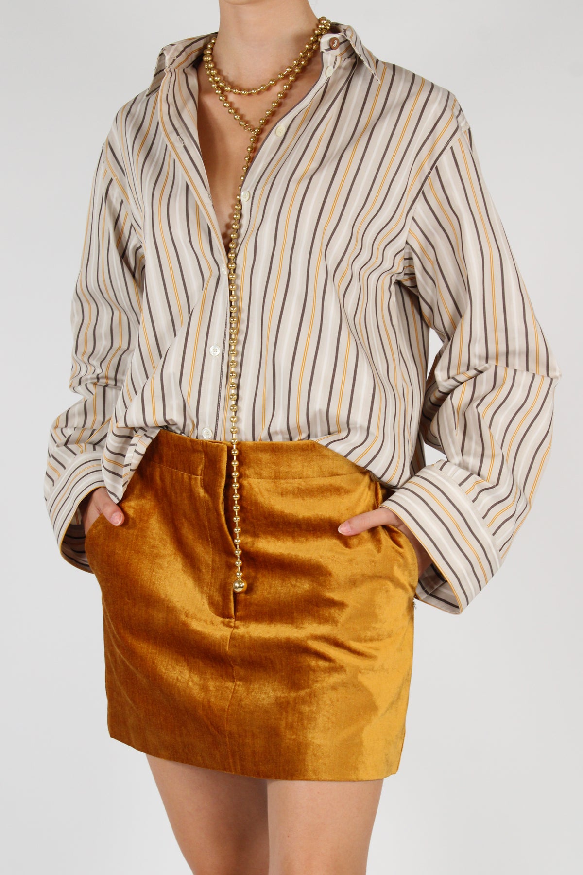 Camicia Rigata in Cotone