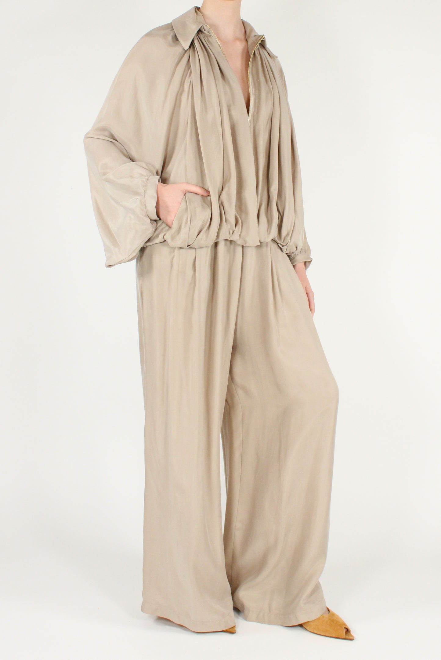 Giacca Bomber Misto Cupro