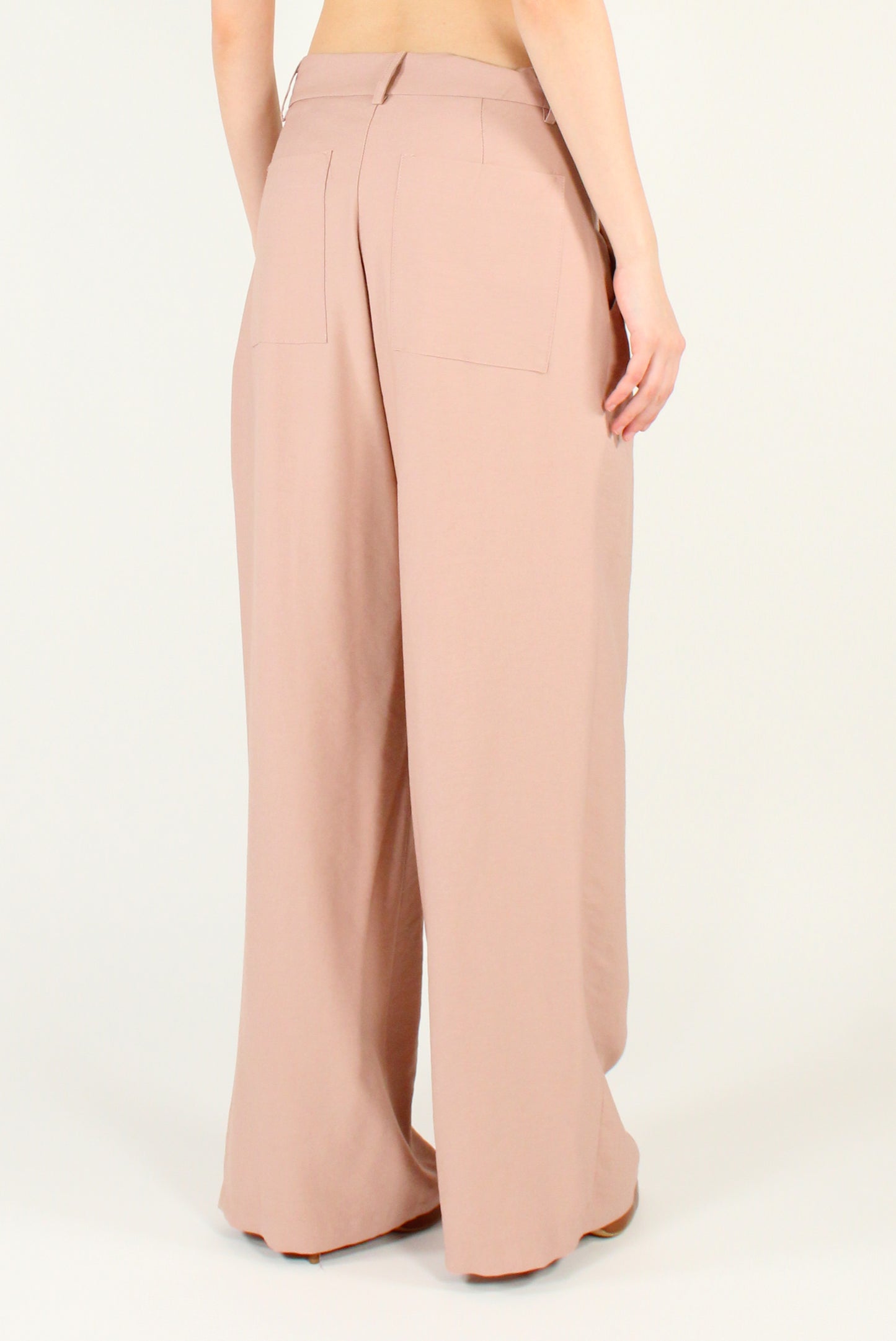 Pantaloni con Pinces in Misto Viscosa
