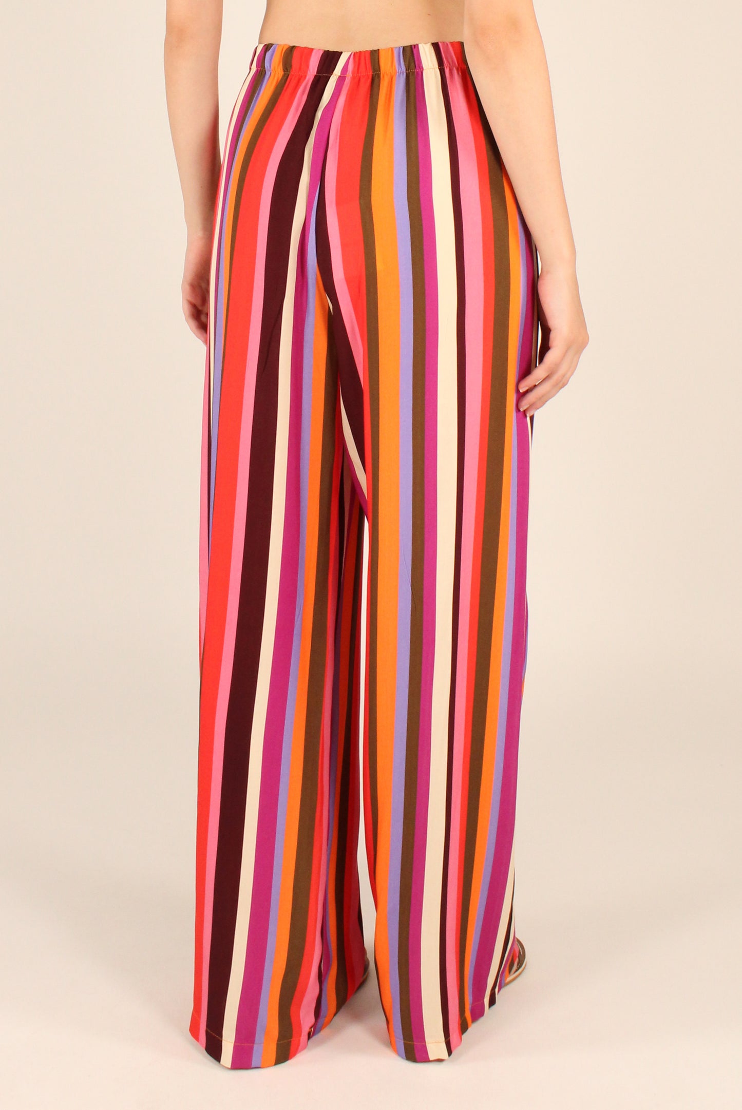 Pantaloni a Righe Multicolor