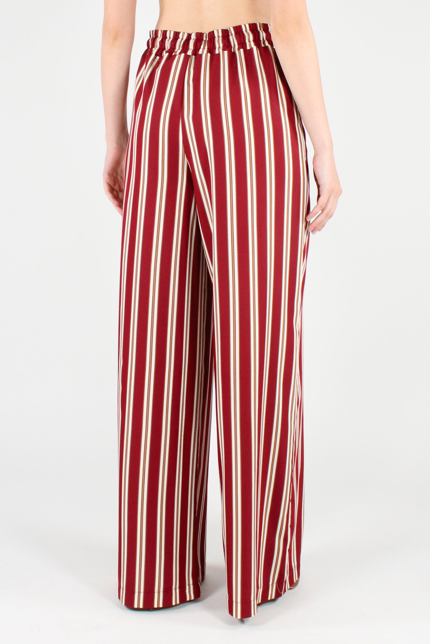 Pantaloni a Righe con Elastico