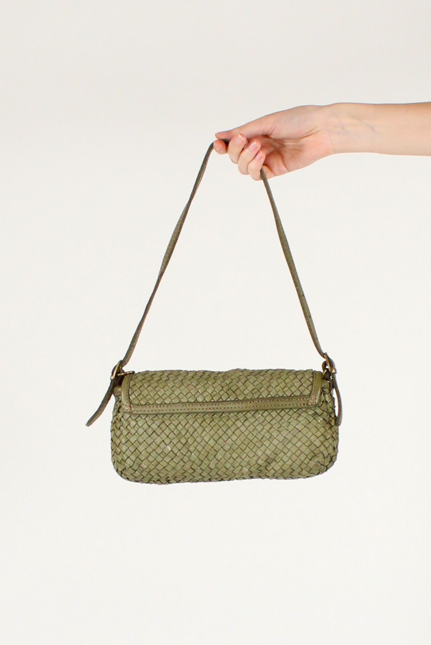Pochette in Pelle Intrecciata