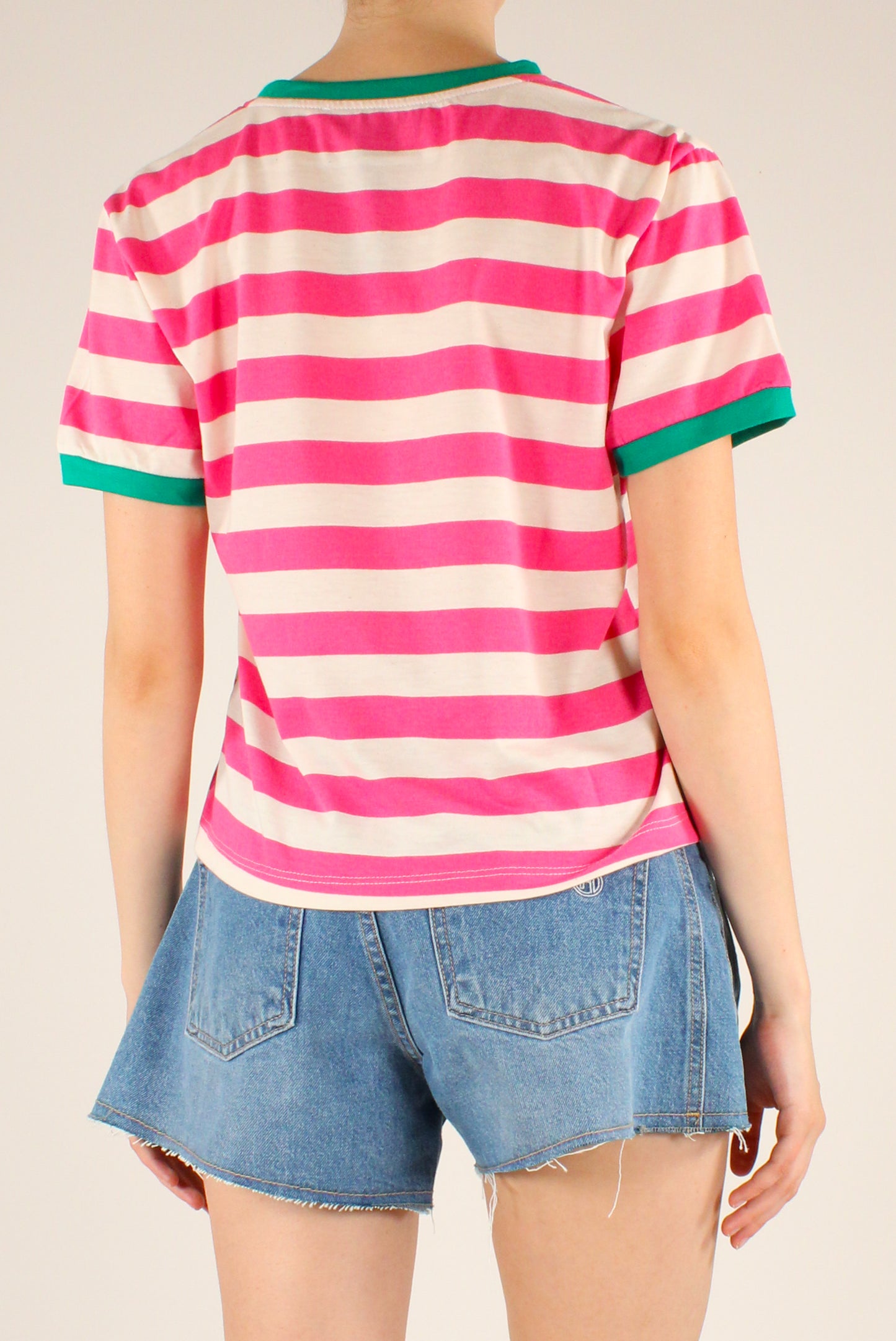 T-shirt a Righe Stampa Ananas