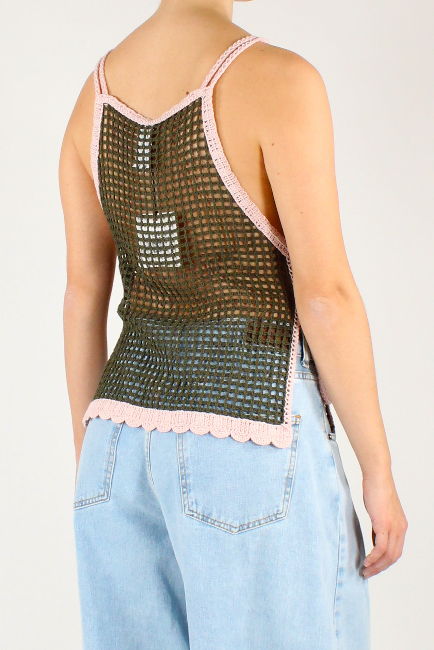 Top Crochet con Rosa