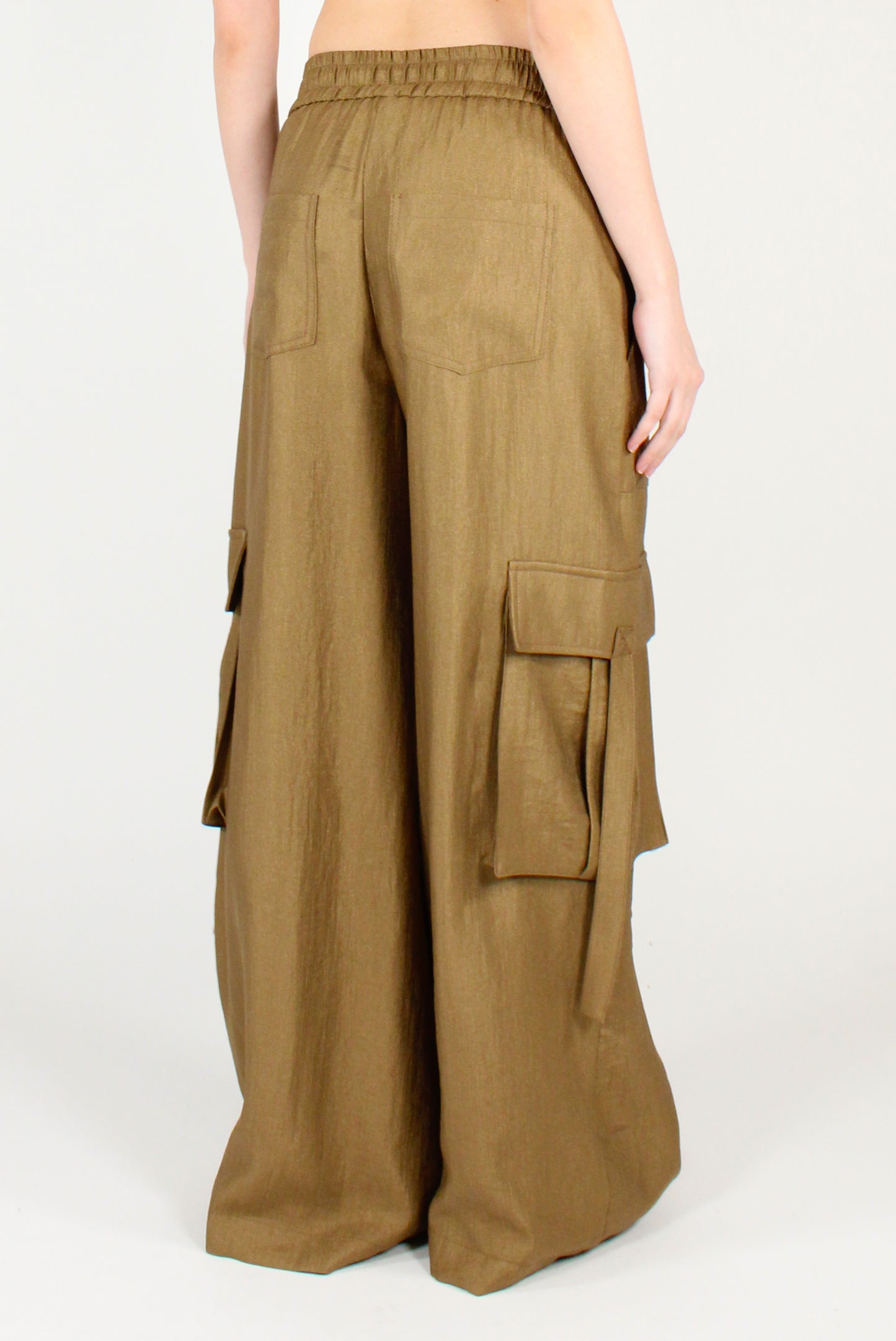 Metallic Cargo Pants