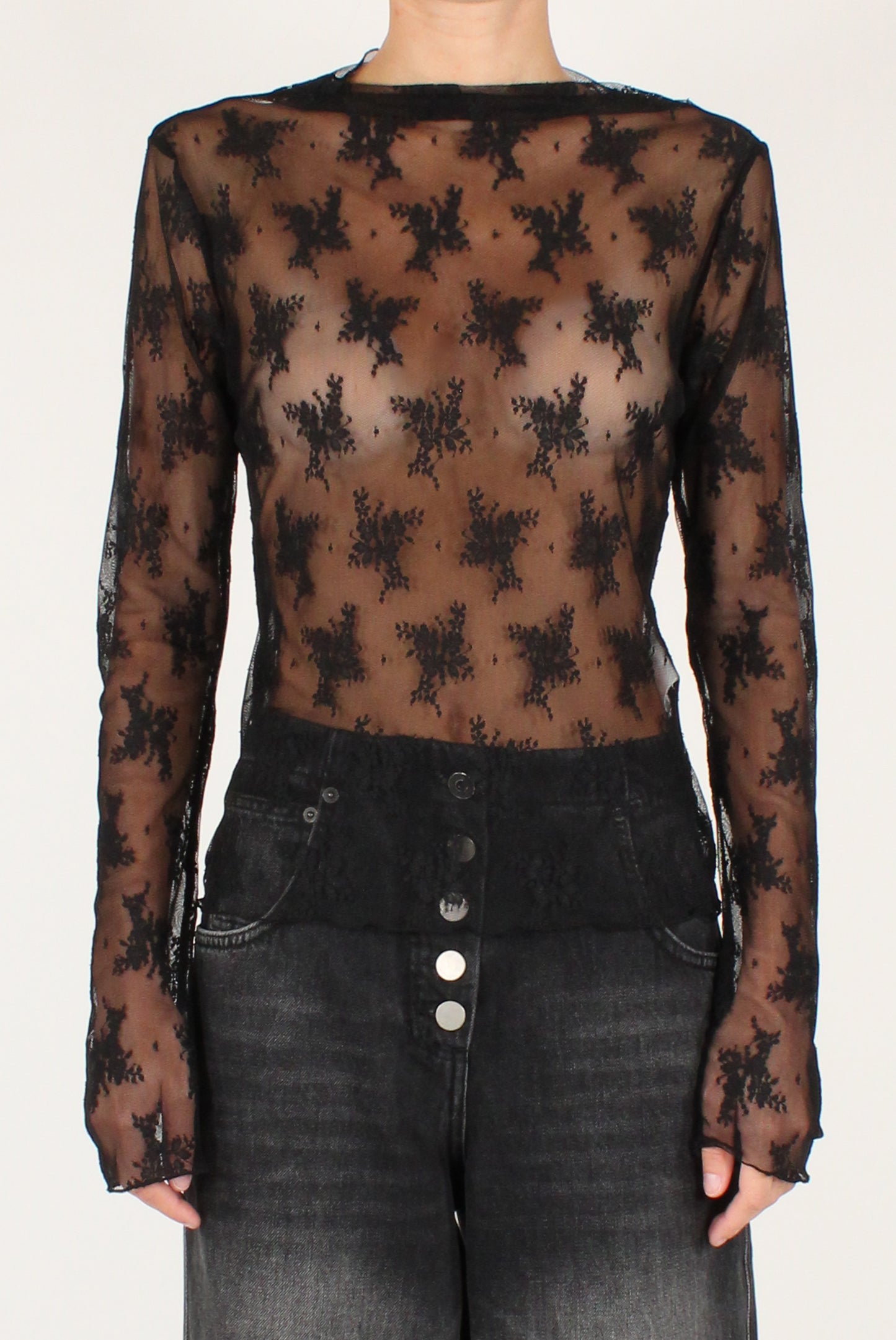 Maglia in Pizzo Floreale