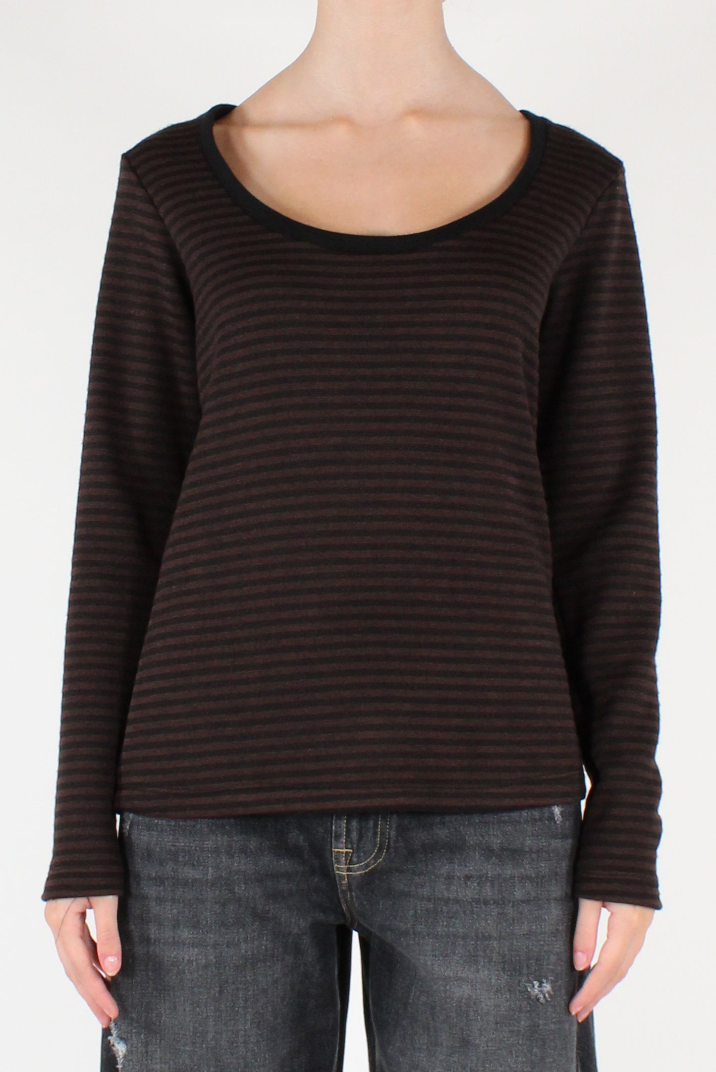 Maglia a Righe Scollo Tondo