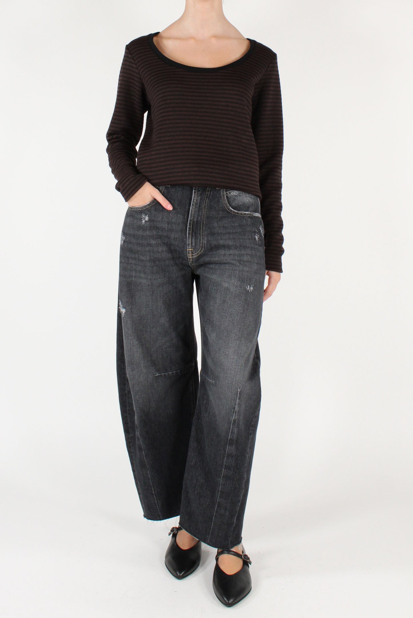 Maglia a Righe Scollo Tondo