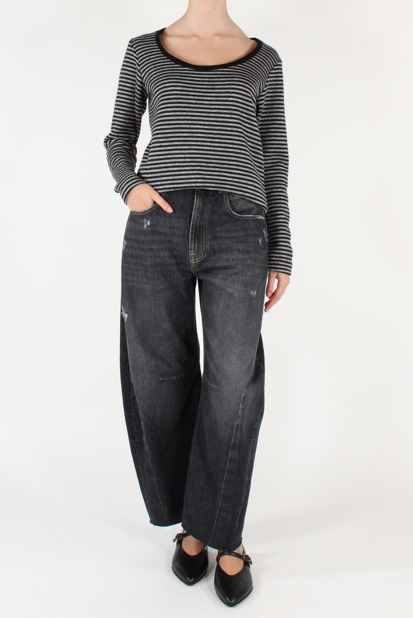 Maglia a Righe Scollo Tondo