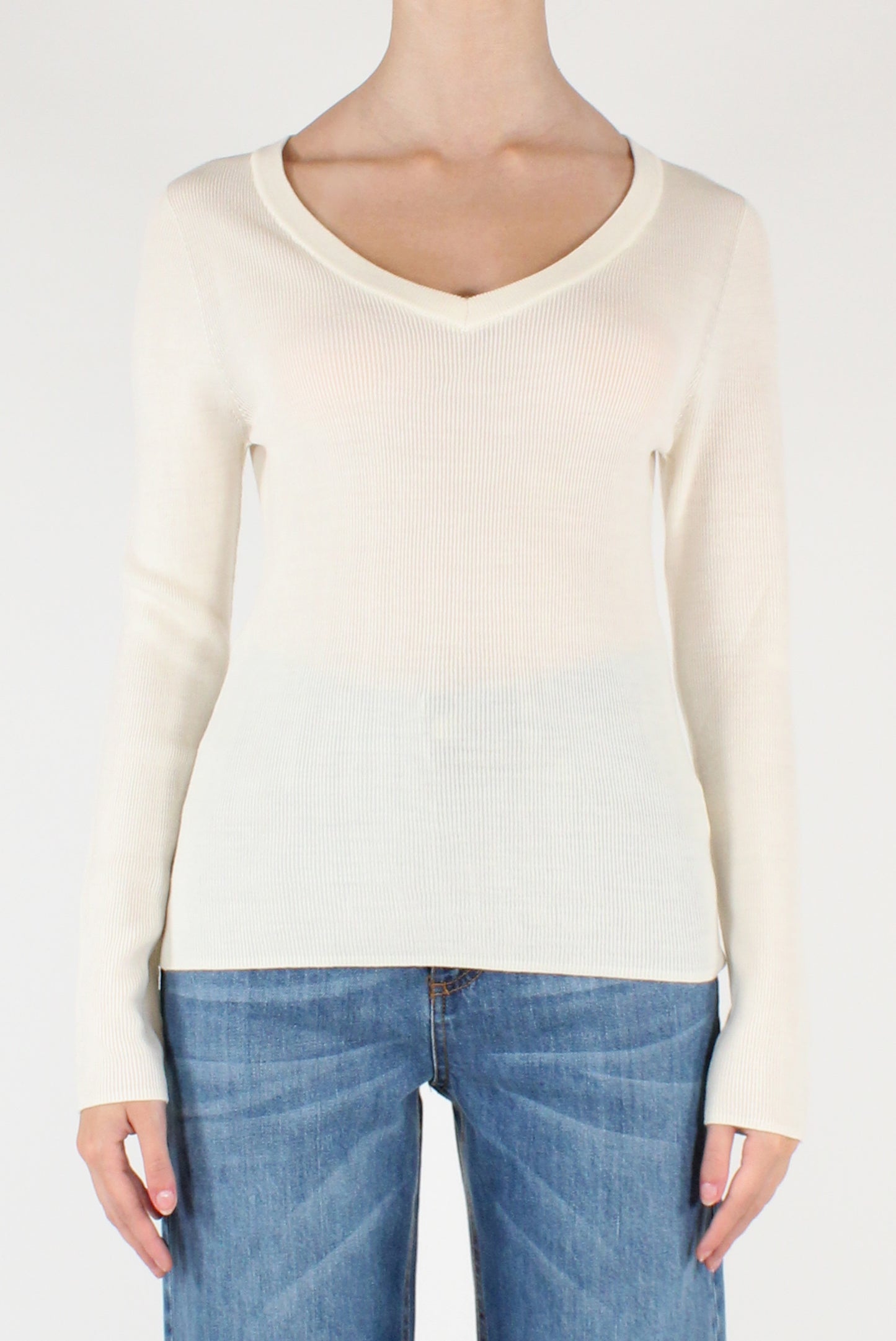 Maglia Scollo a V in Lana