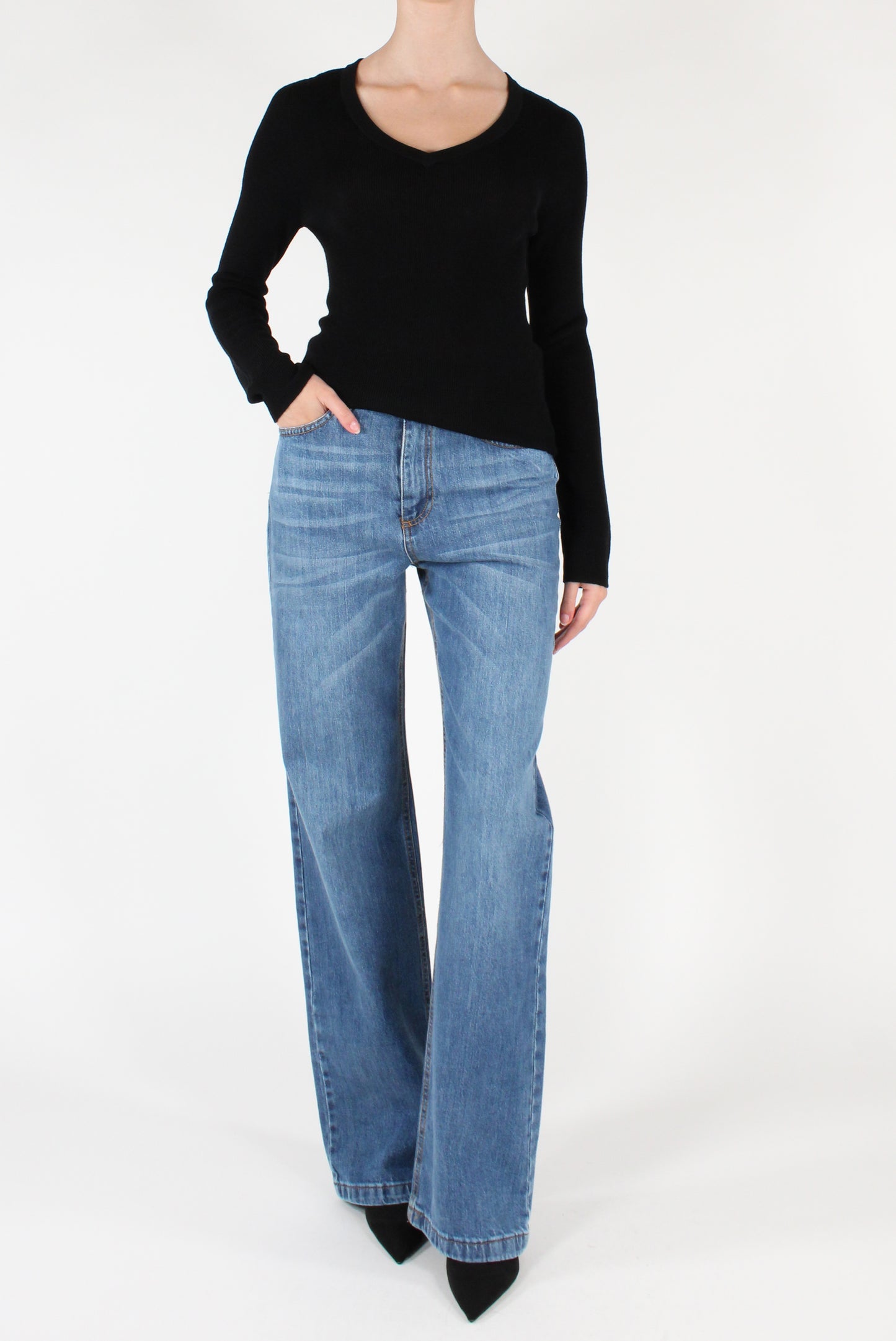 Maglia Scollo a V in Lana
